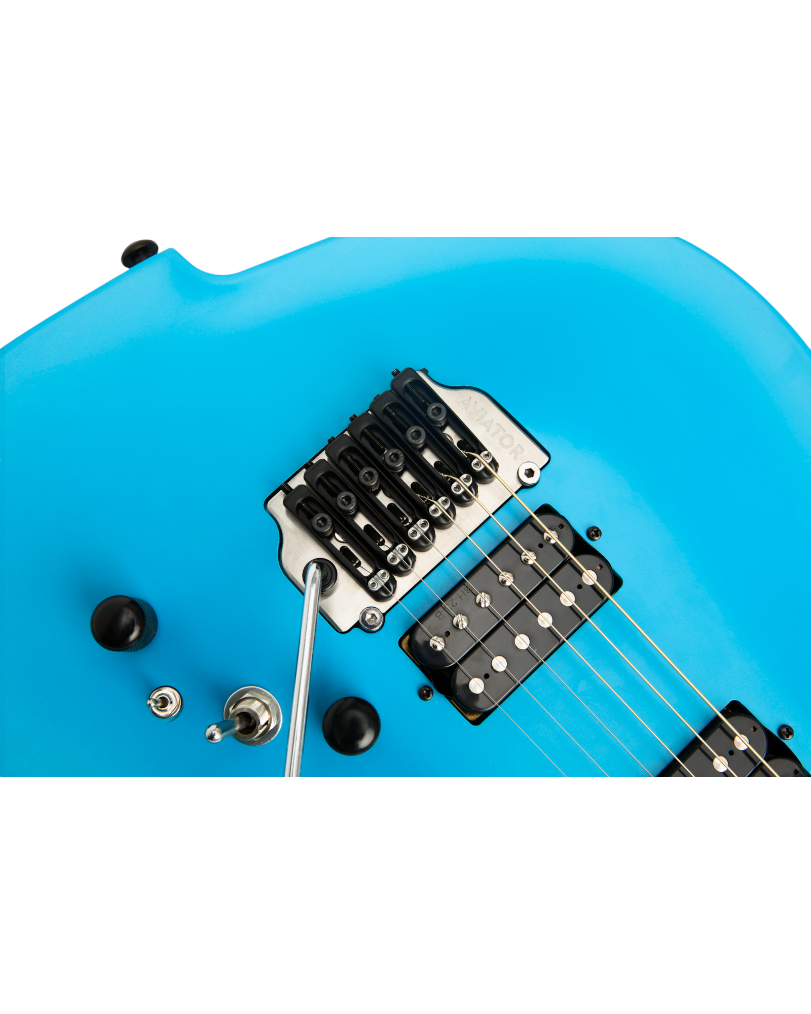 Koloss GT5 Electric Guitar with Hollow Aluminum Body - Black/White/Blue/Pink