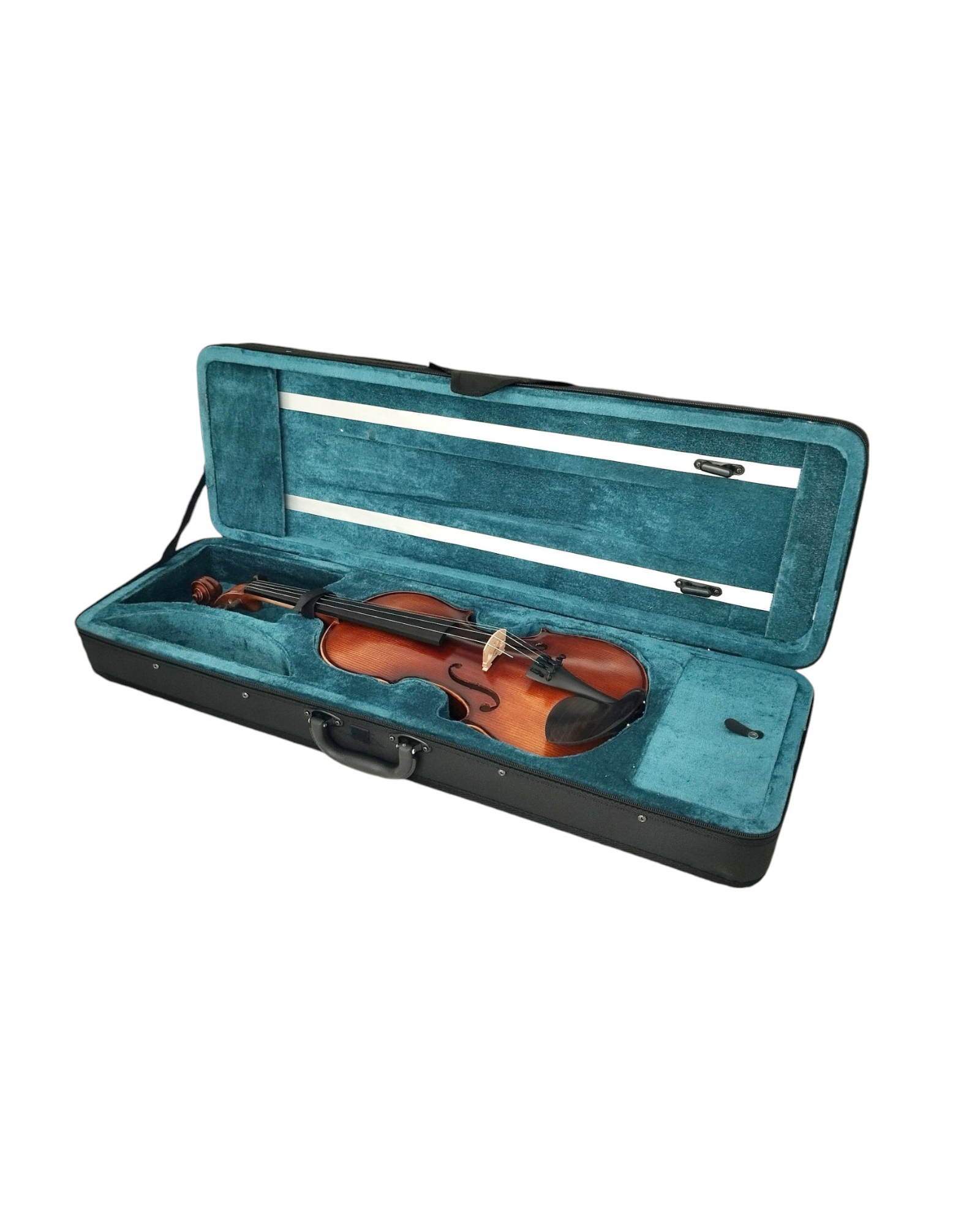 Symphony GV25 4/4 to 1/8 Violin Outfit in Natural Vintage w/ Foam Case, Shoulder Rest, Bow, and Rosin