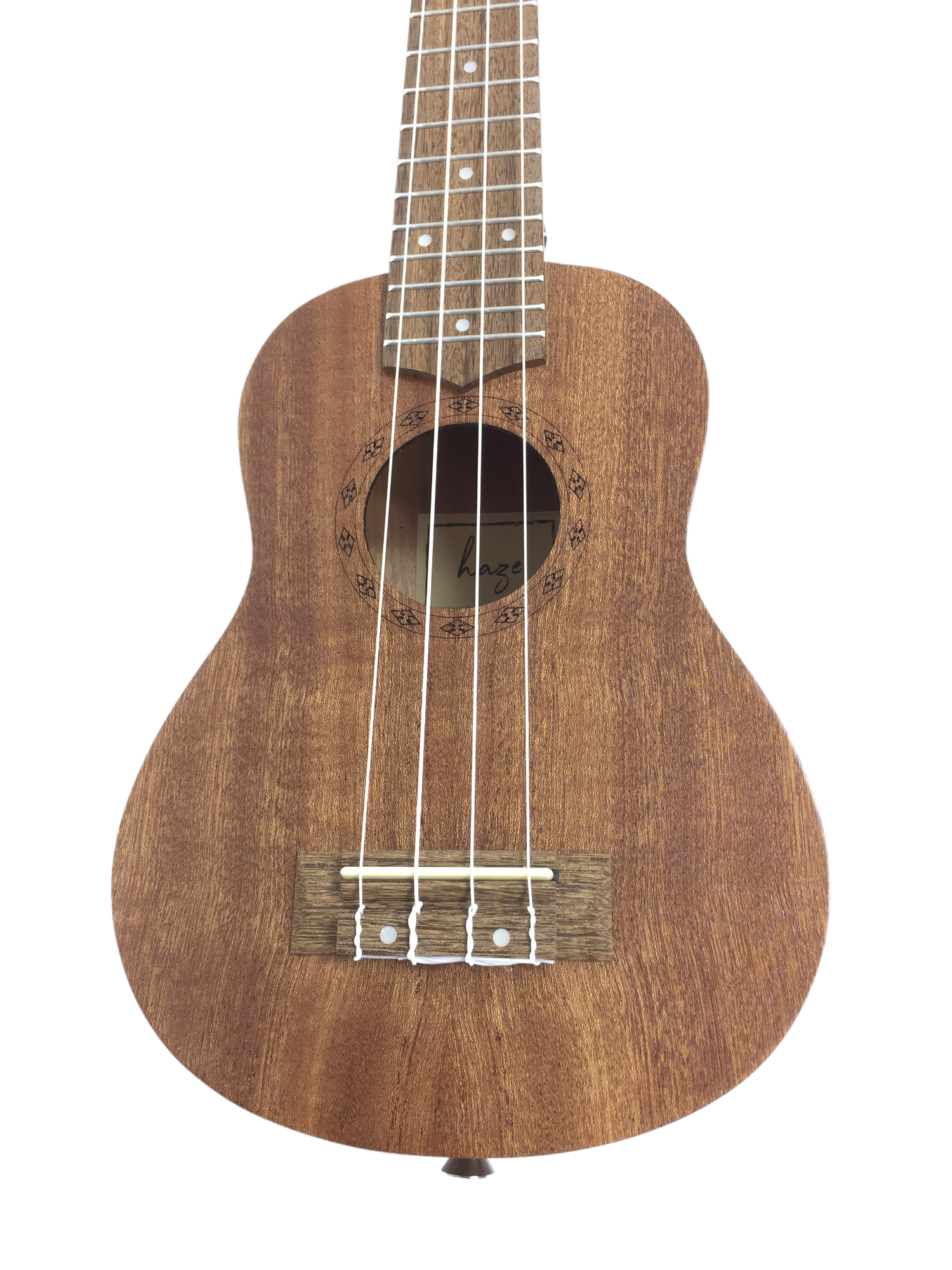 Haze HAU21/EQ All-Mahogany Soprano Ukulele 21" + Free Gig Bag, Extra Strings, Pick, Tuner