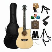 Mentreel HB6DC 41" Spruce Top Dreadnought Cutaway Acoustic Guitar Natural