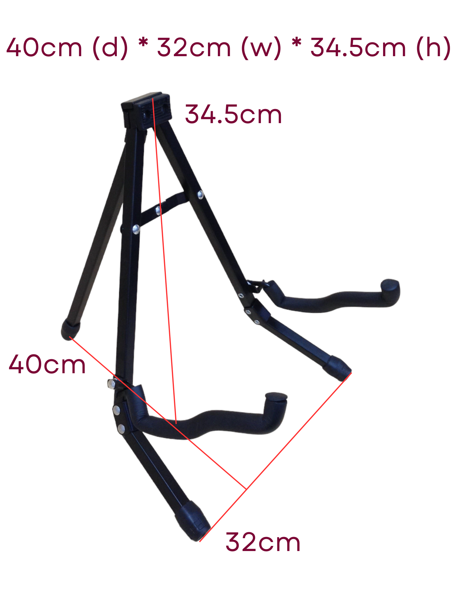 Haze HJGS8 Simple Collapsible Guitar Stand, Light-Weight