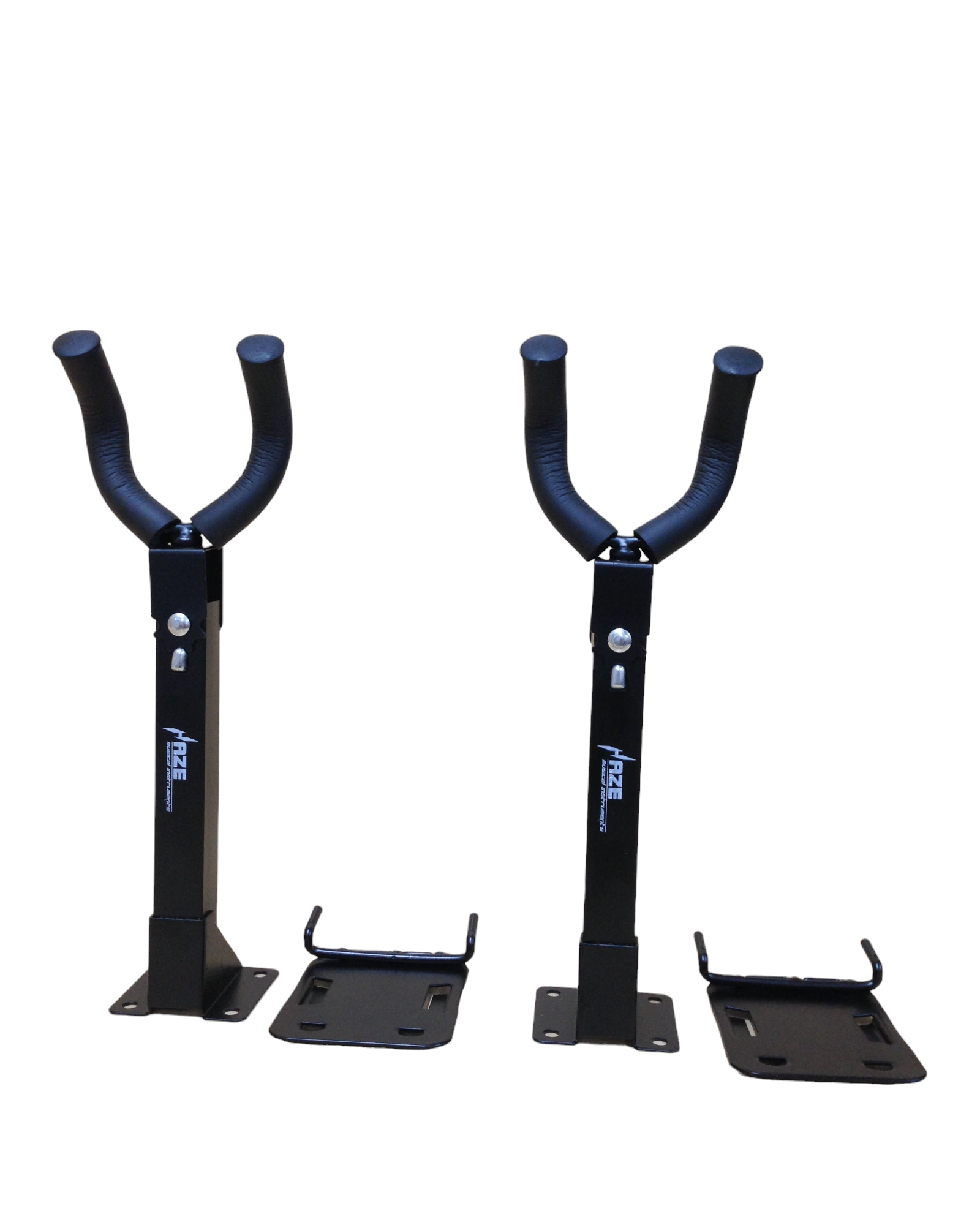 Two (x2) Haze HJWHG17 Long-arm Guitar Grid Hook/Wall Mount Guitar Bracket, Black