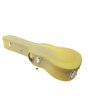 Haze 20DAT Dreadnought Acoustic Hard Case - Lockable, Yellow Twilling