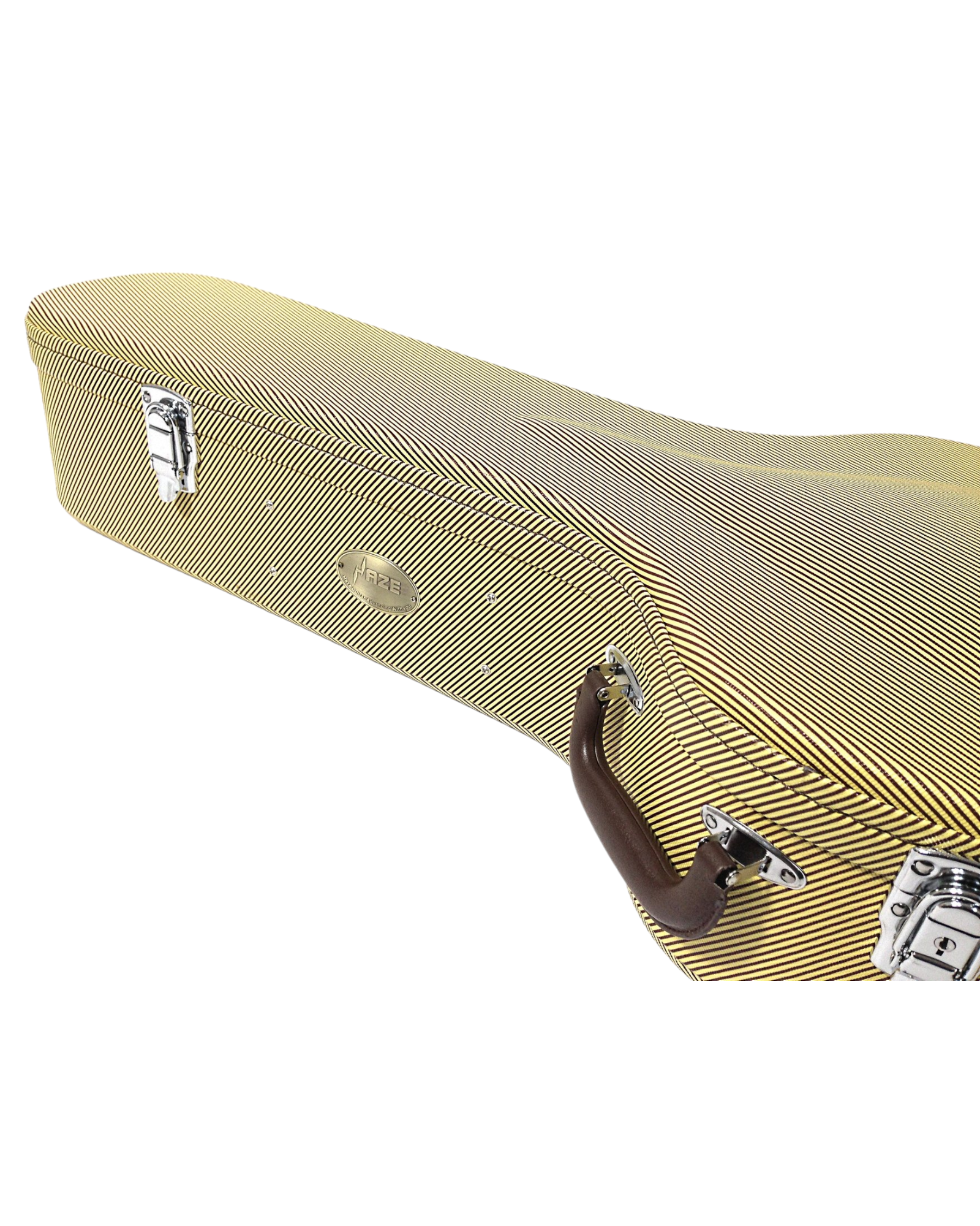 Haze 20DAT Dreadnought Acoustic Hard Case - Lockable, Yellow Twilling