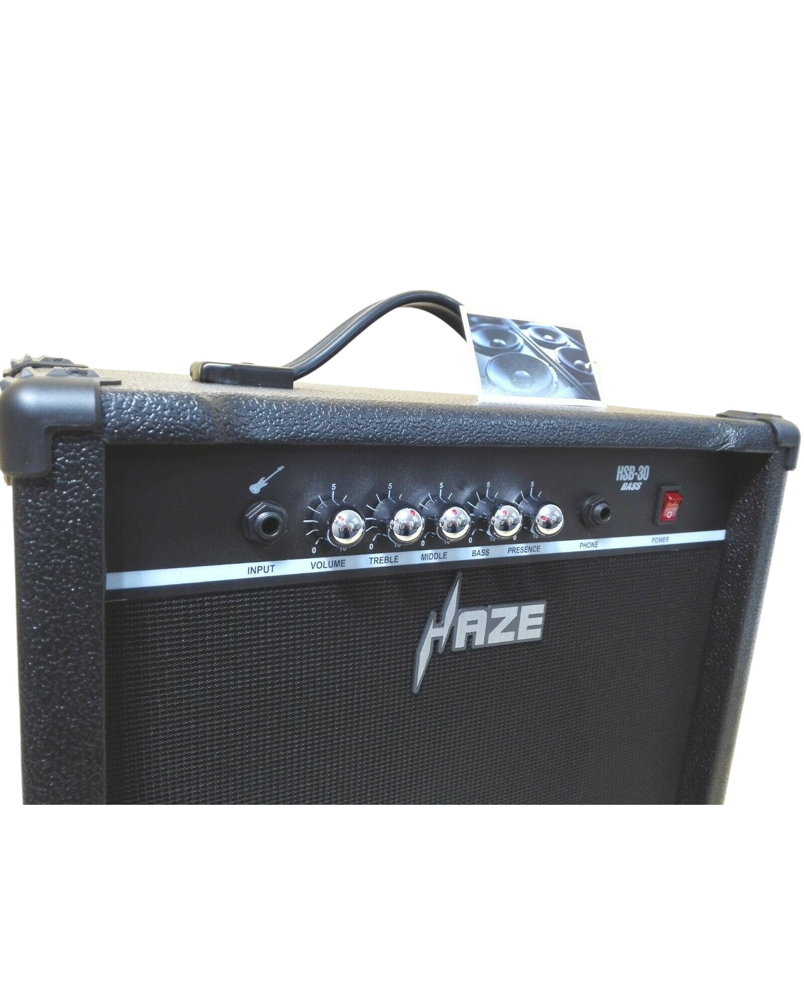Haze HSB30 30W Electric/Acoustic Bass Guitar Amplifier,BK w/Headphone Output