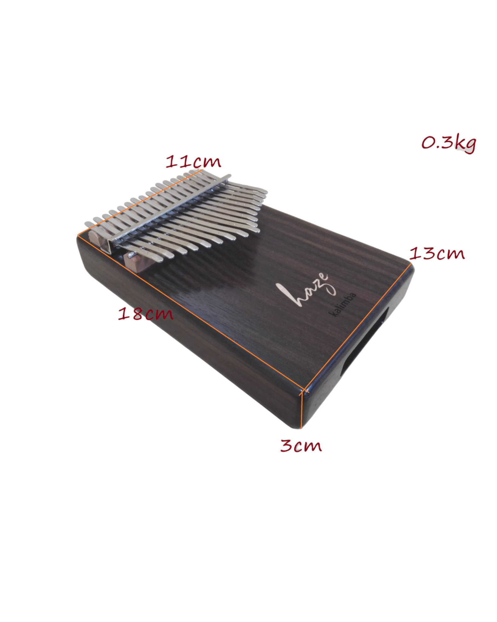 Haze HSH01R 17-Key Solid Rosewood Kalimba