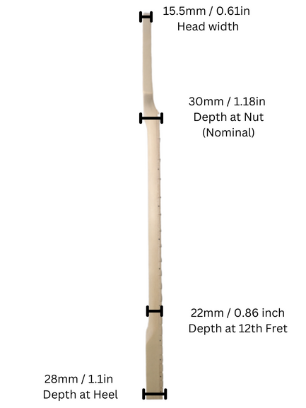 Haze HSST1910GN1B DIY Guitar Neck
