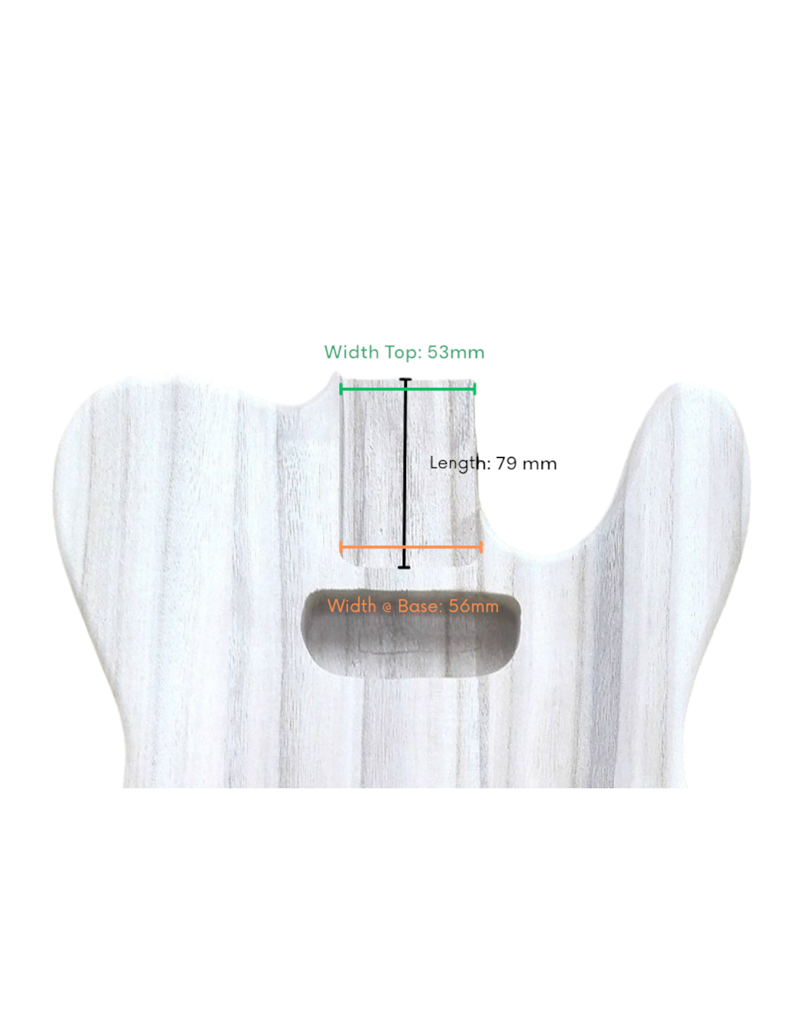 Paulownia Electric Guitar Body, Light Weight, Polished - HSTL19100PBOWOB