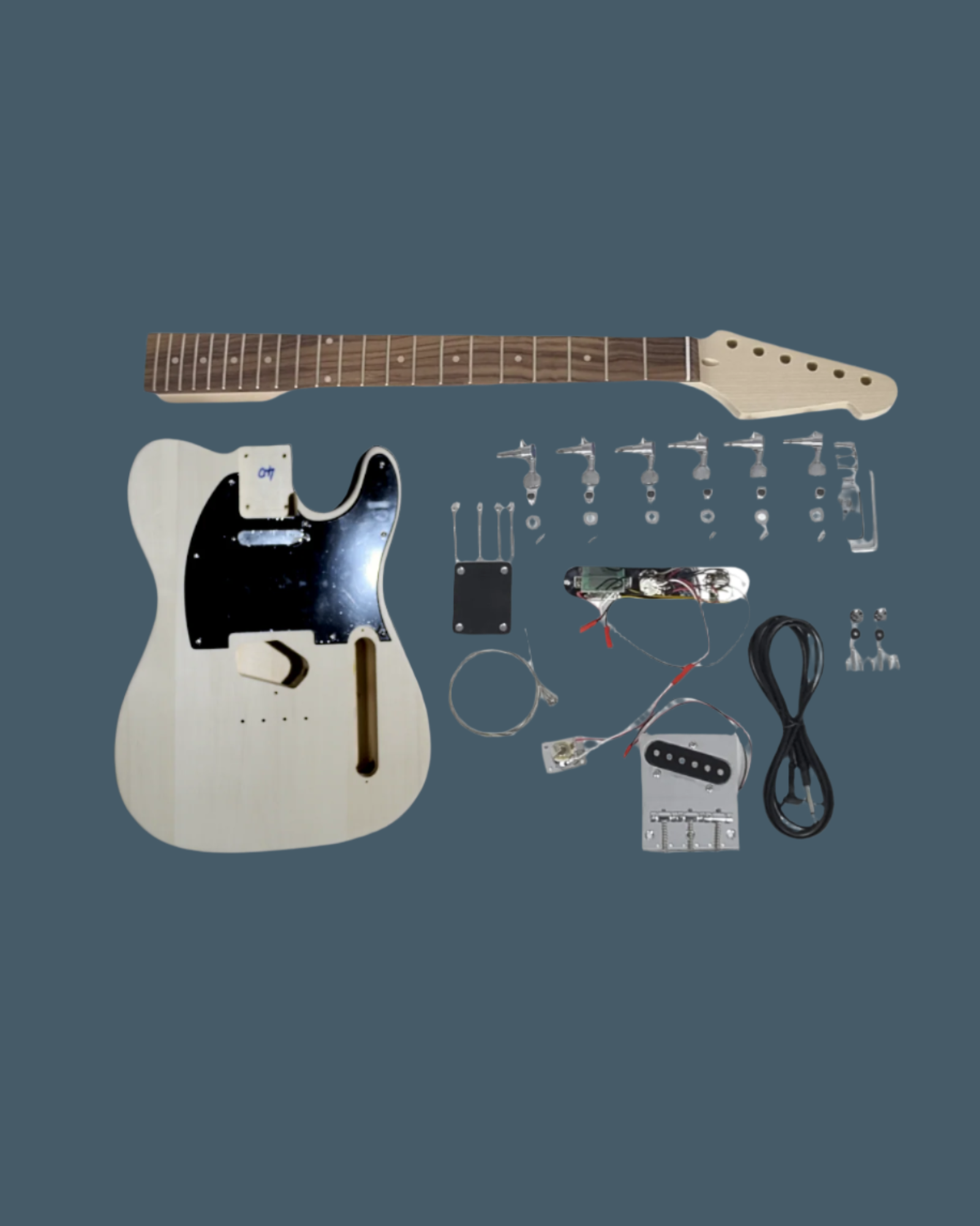 TL100WBDIY Solid Basswood Body Electric Guitar DIY Kit, No-Soldering, S-S