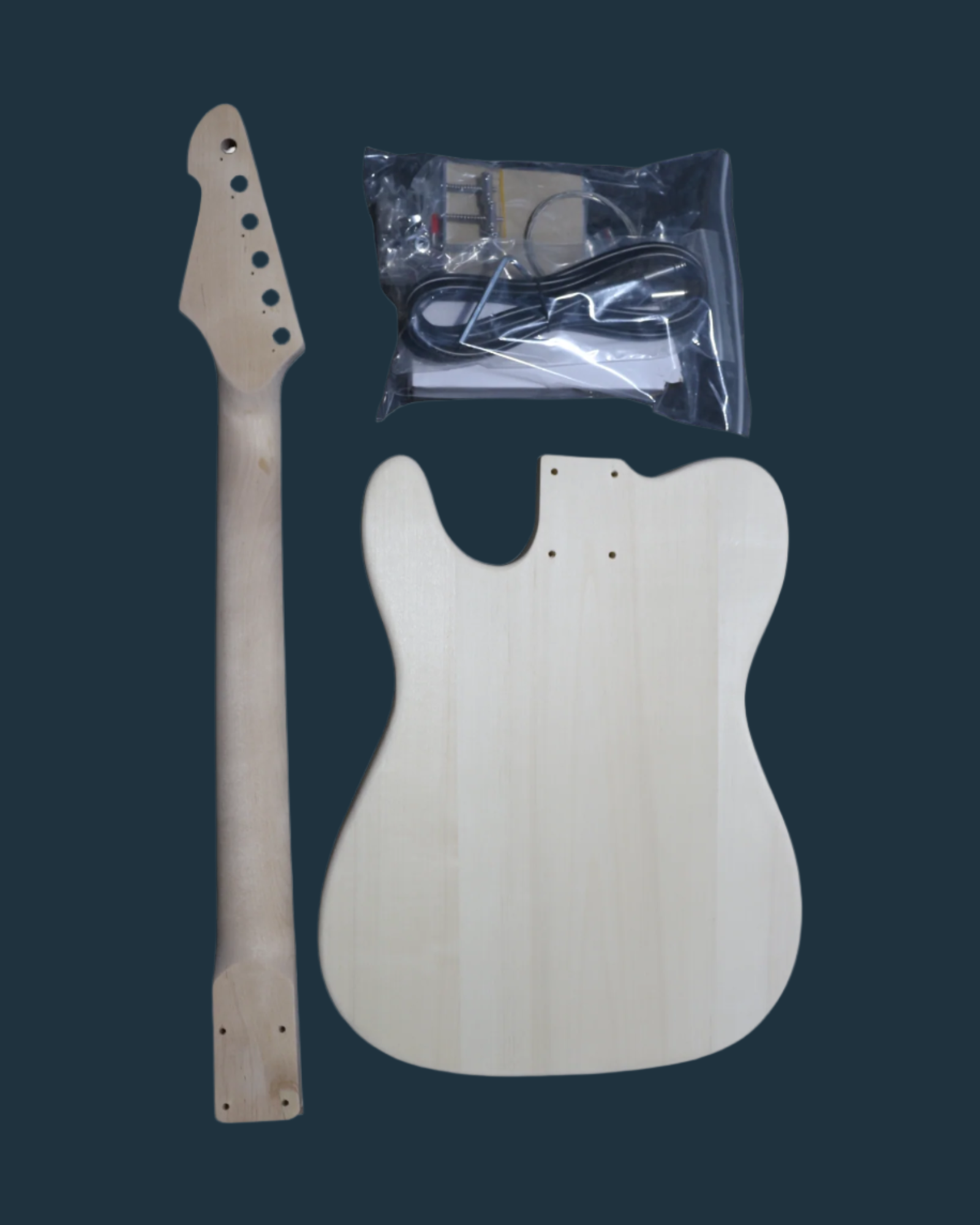 TL100WBDIY Solid Basswood Body Electric Guitar DIY Kit, No-Soldering, S-S