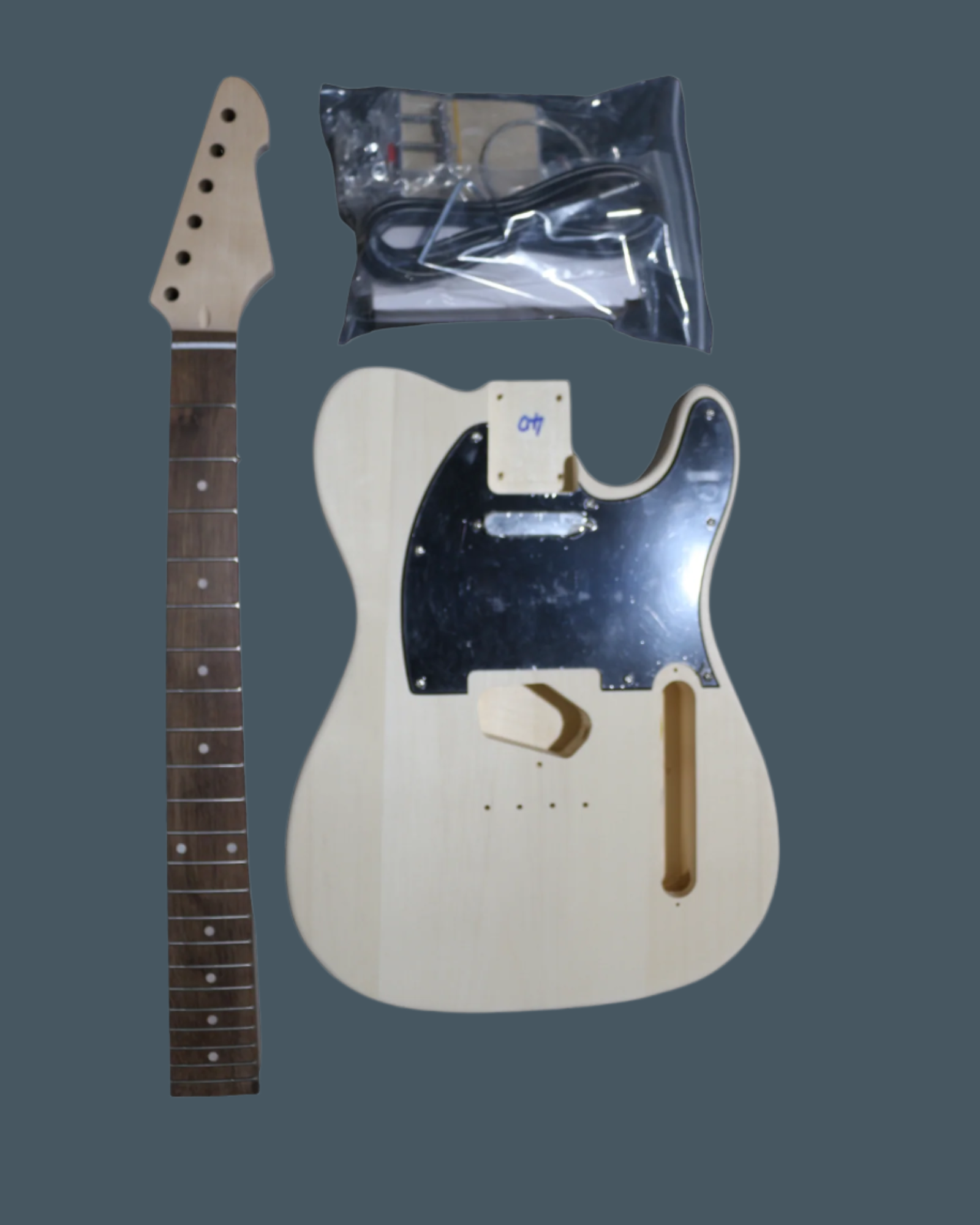 TL100WBDIY Solid Basswood Body Electric Guitar DIY Kit, No-Soldering, S-S