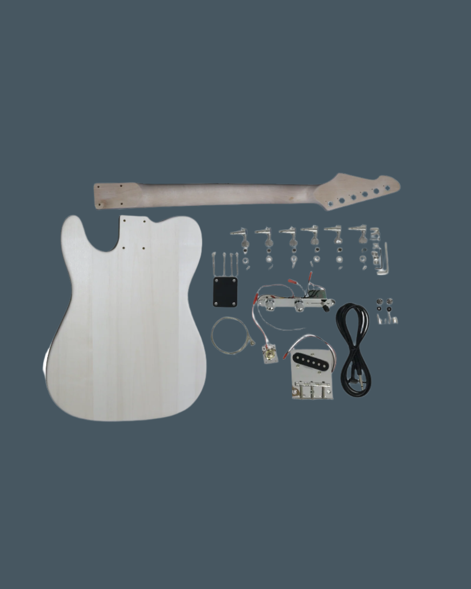 TL100WBDIY Solid Basswood Body Electric Guitar DIY Kit, No-Soldering, S-S