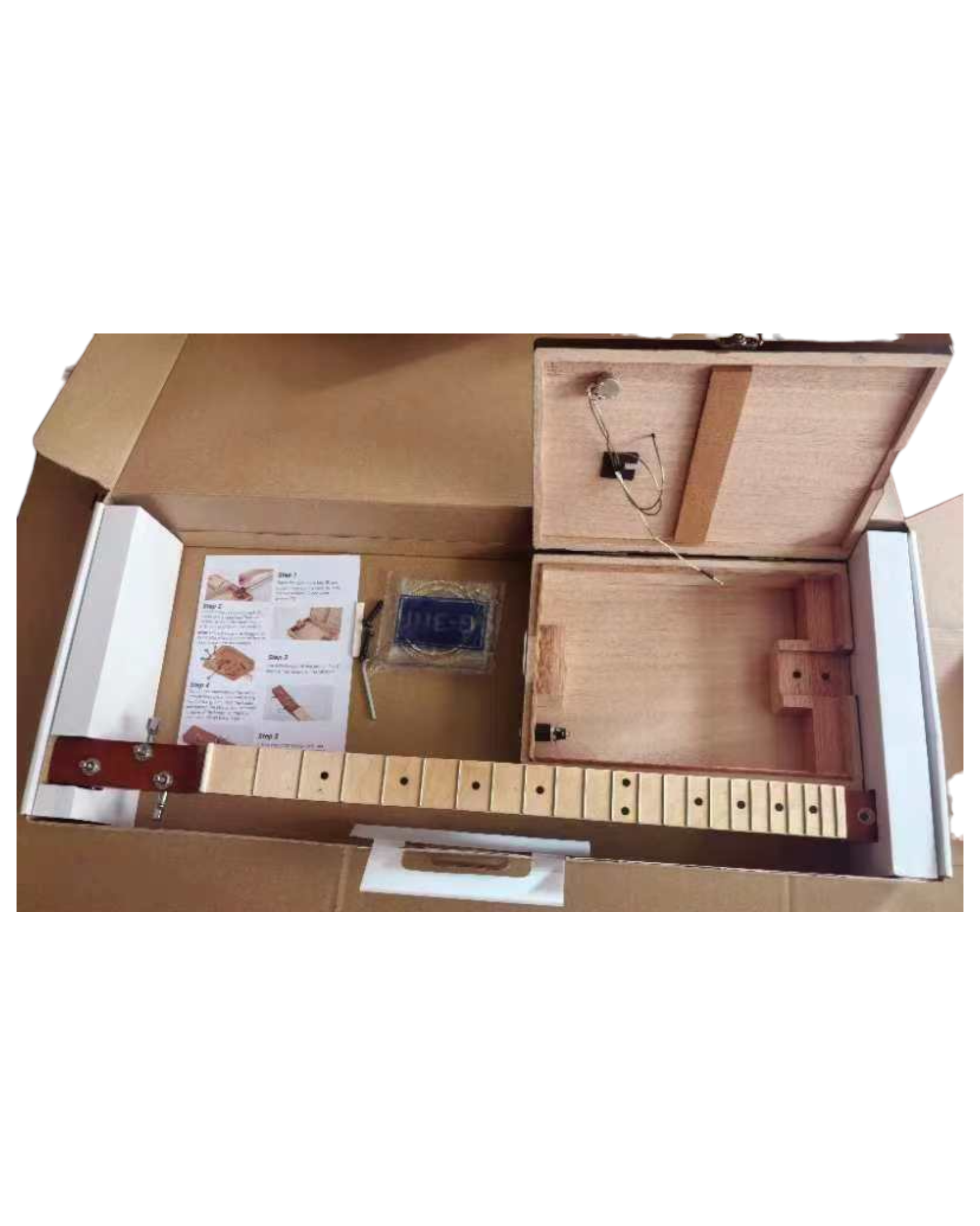 Haze "Power" Mahogany Cigar Box Guitar DIY Kit - HX52