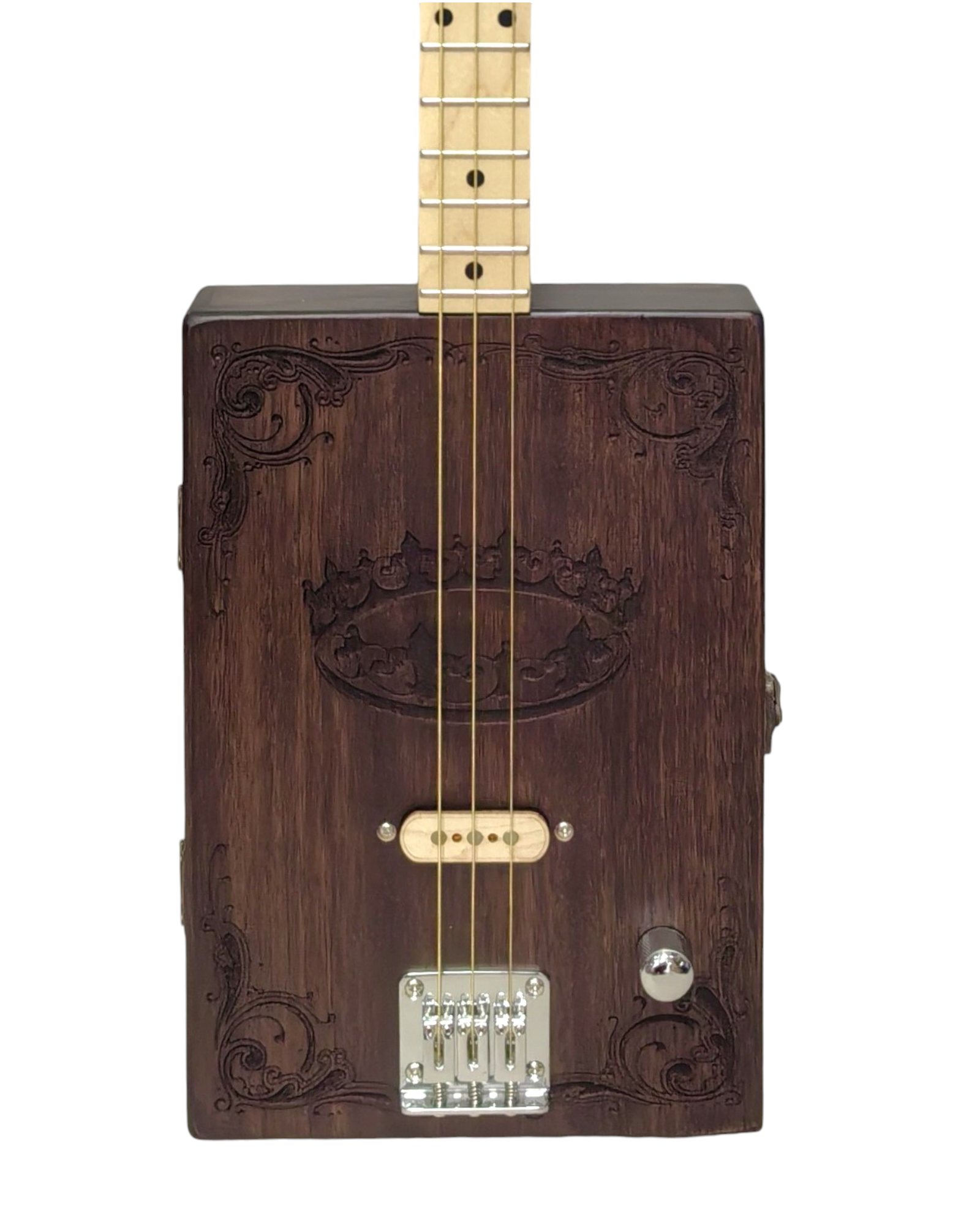 Haze "Royal" Mahogany Cigar Box Guitar DIY Kit with Slide - HX58