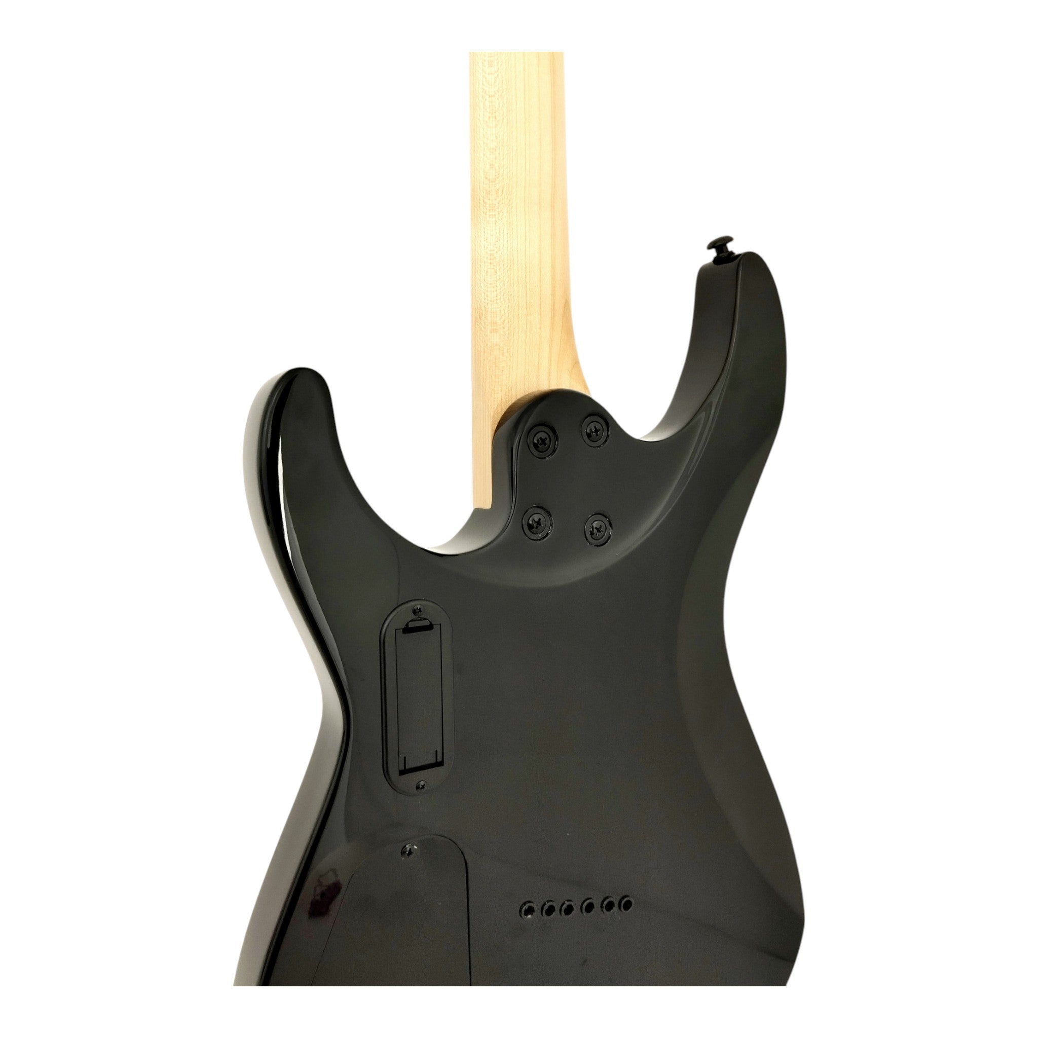 Haze 6FF Vintageburst 6-String Fanned Fret Electric Guitar with Active Humbuckers