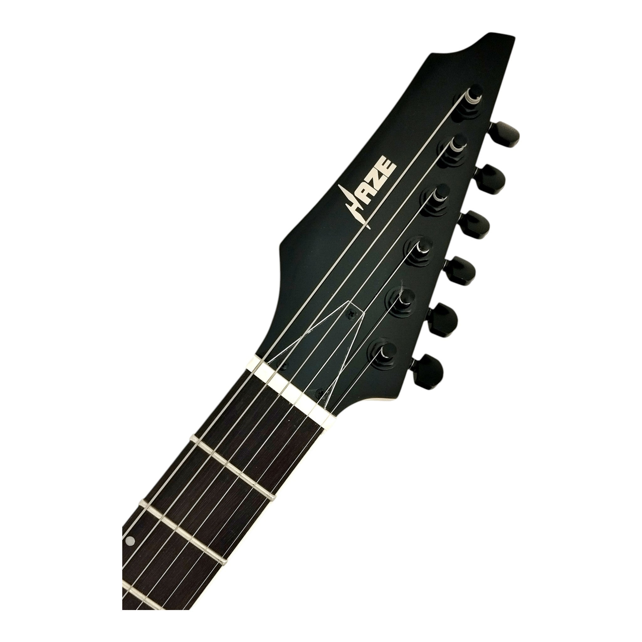 Haze 6FF Vintageburst 6-String Fanned Fret Electric Guitar with Active Humbuckers