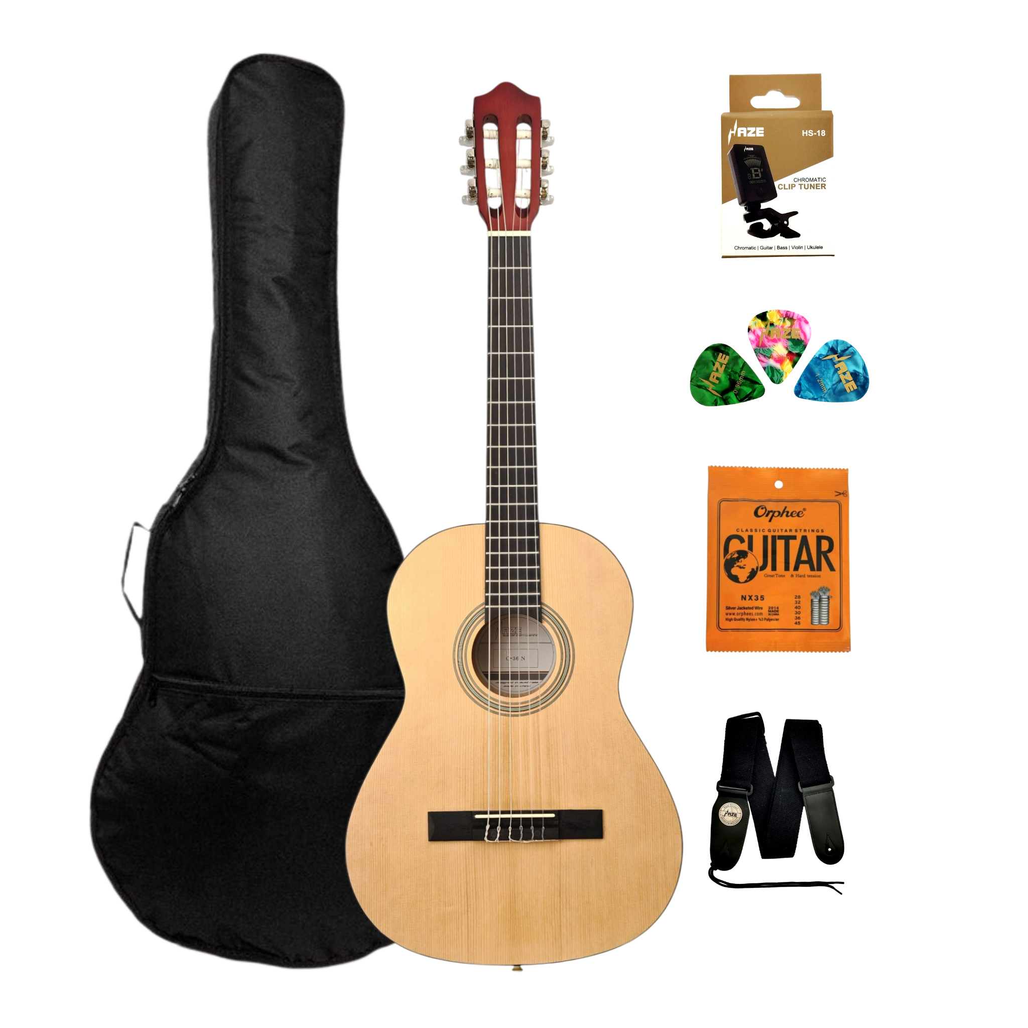 Haze C34N 3/4 Size Classical Guitar