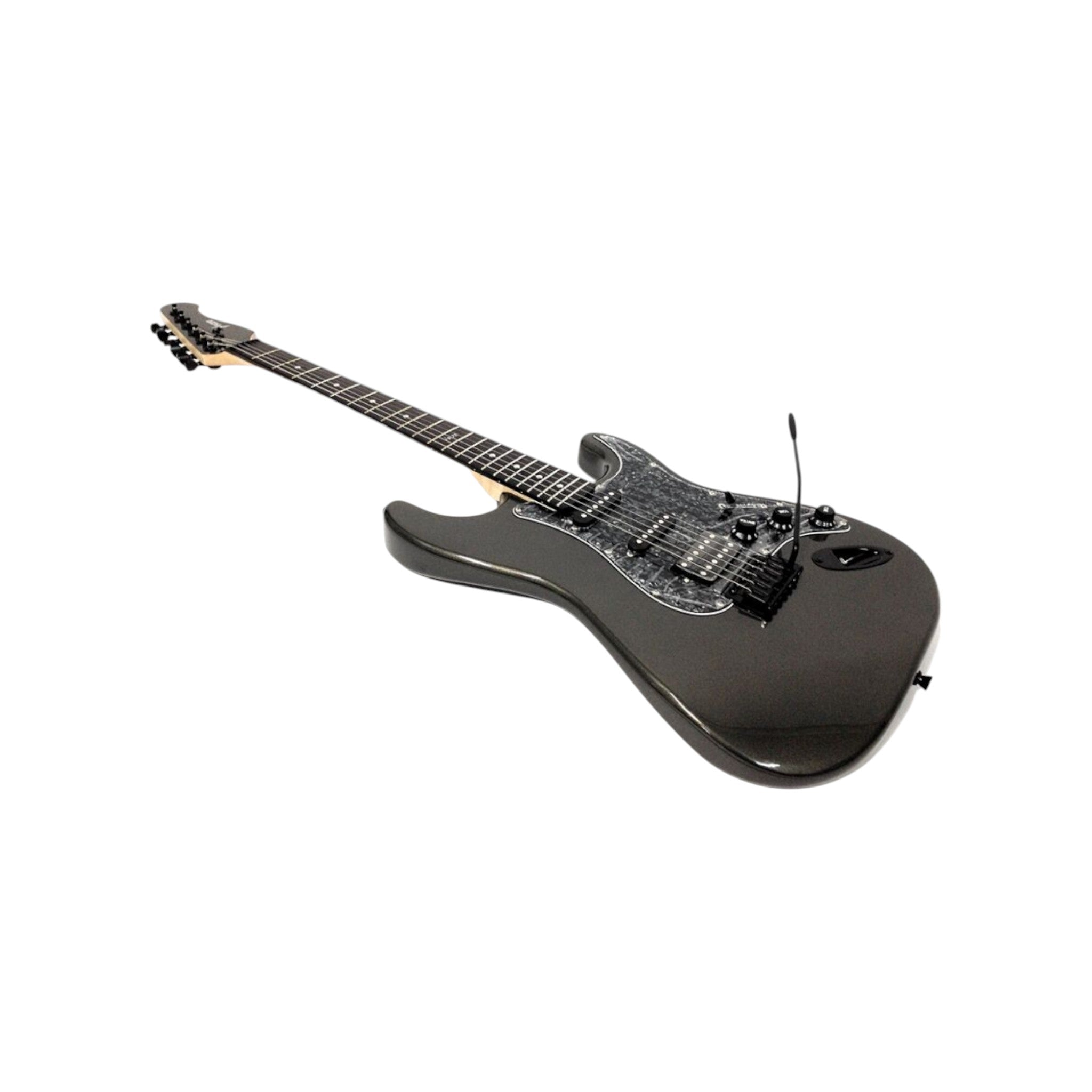 Haze E211 Gunmetal Grey HST Electric Guitar with Accessories + 10W Amp. (Optional)