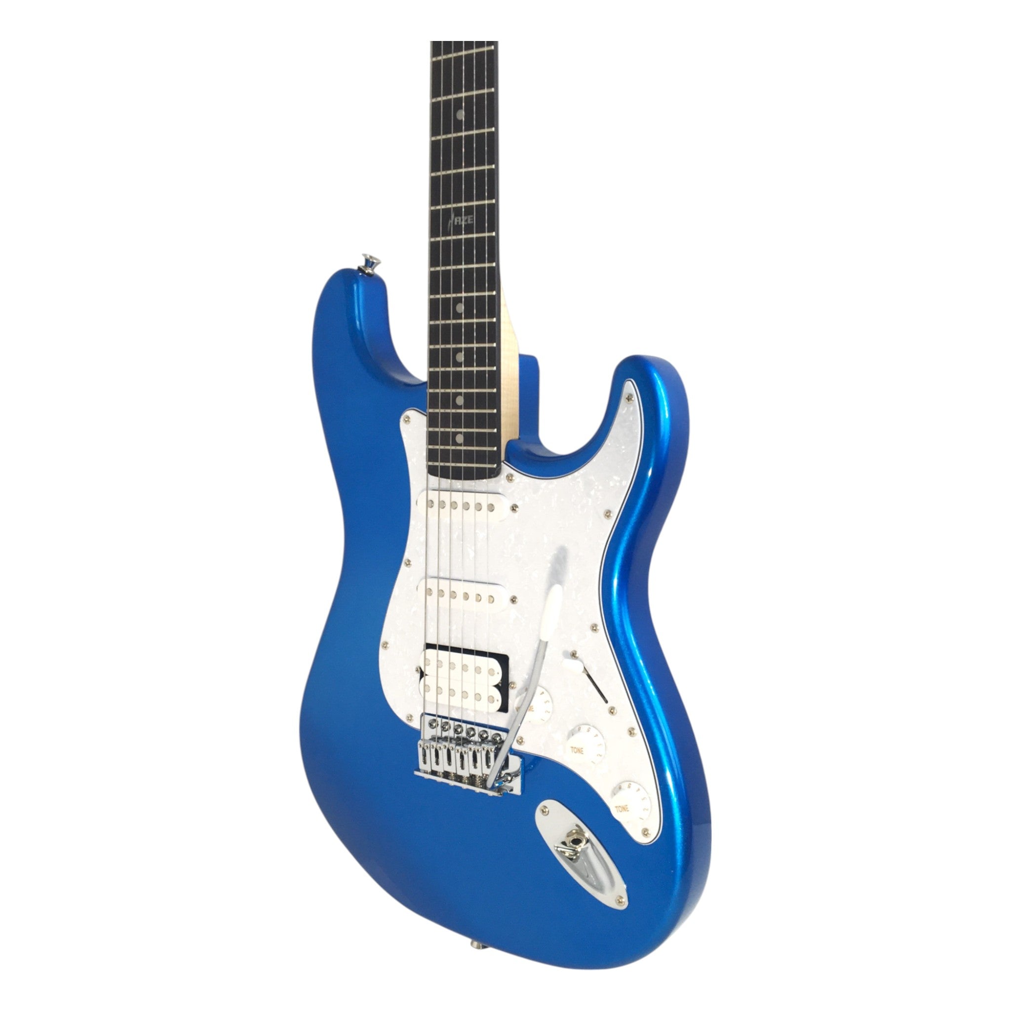 Haze E211 Classic Blue HST Electric Guitar with Accessories + 10W Amp. (Optional)