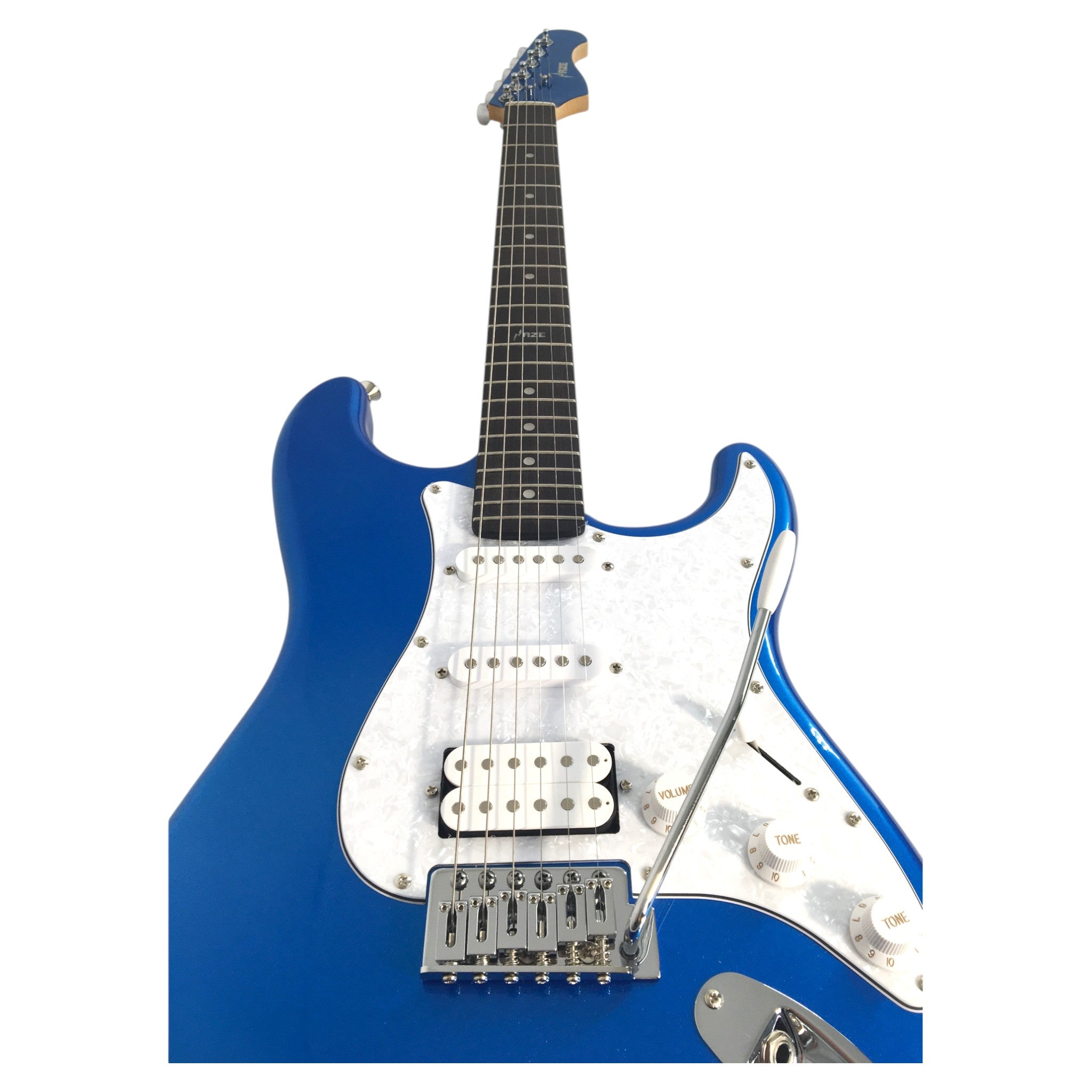 Haze E211 Classic Blue HST Electric Guitar with Accessories + 10W Amp. (Optional)
