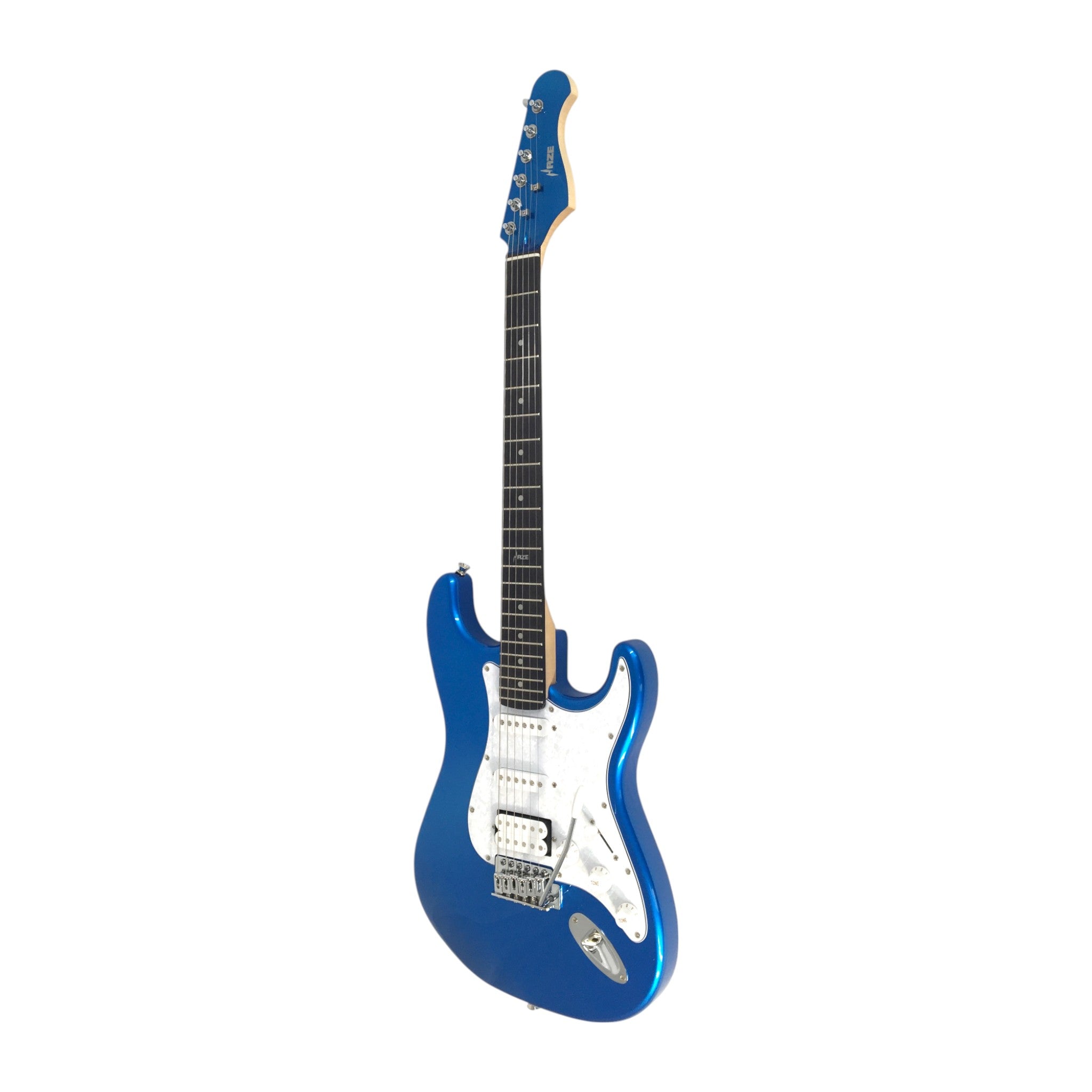 Haze E211 Classic Blue HST Electric Guitar with Accessories + 10W Amp. (Optional)