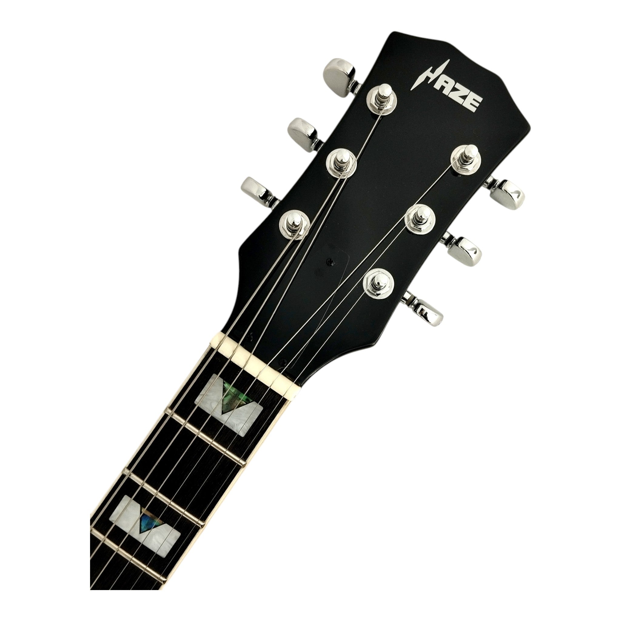 Haze E238 Natural Flame Maple Electric Guitar with Dual Humbuckers