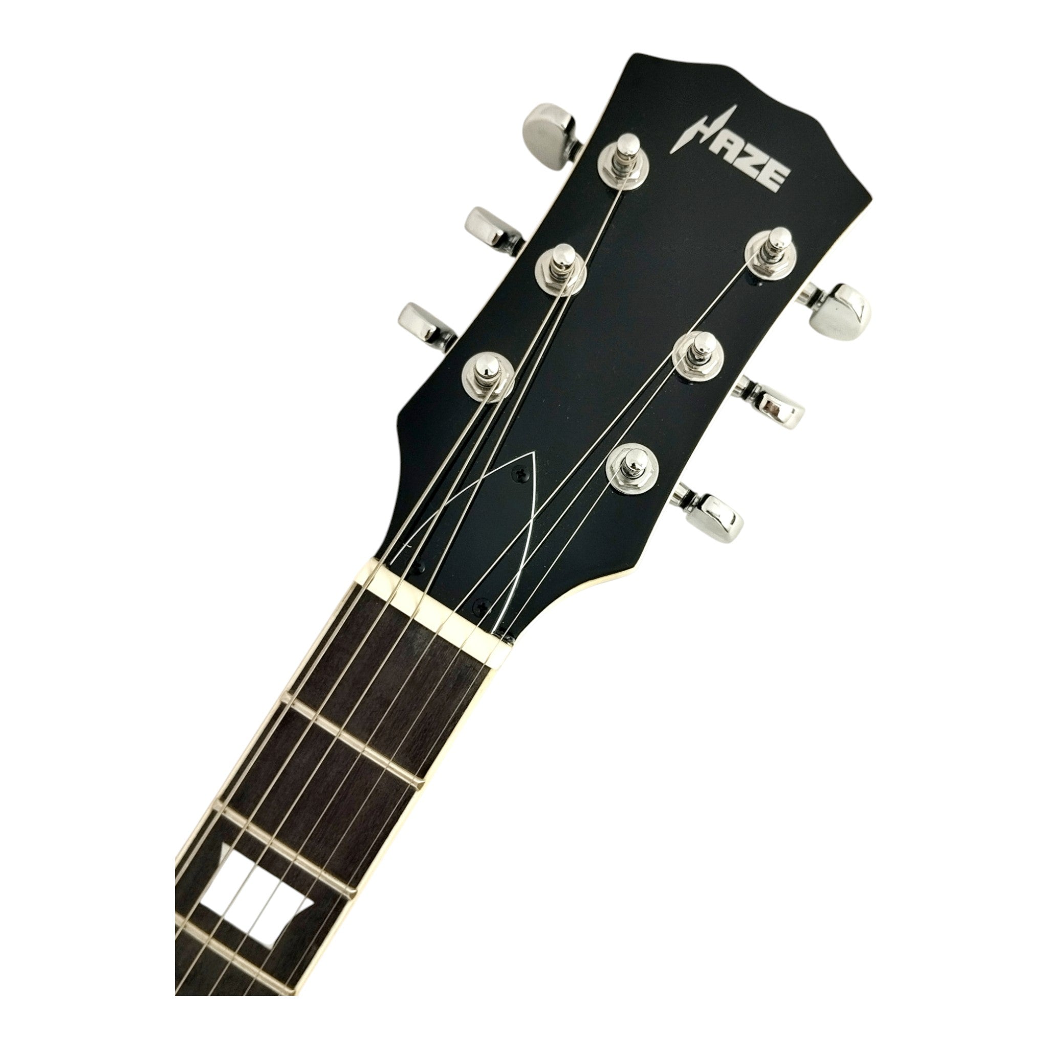 Haze E239 Black Semi-Hollow Electric Guitar with Dual Humbuckers