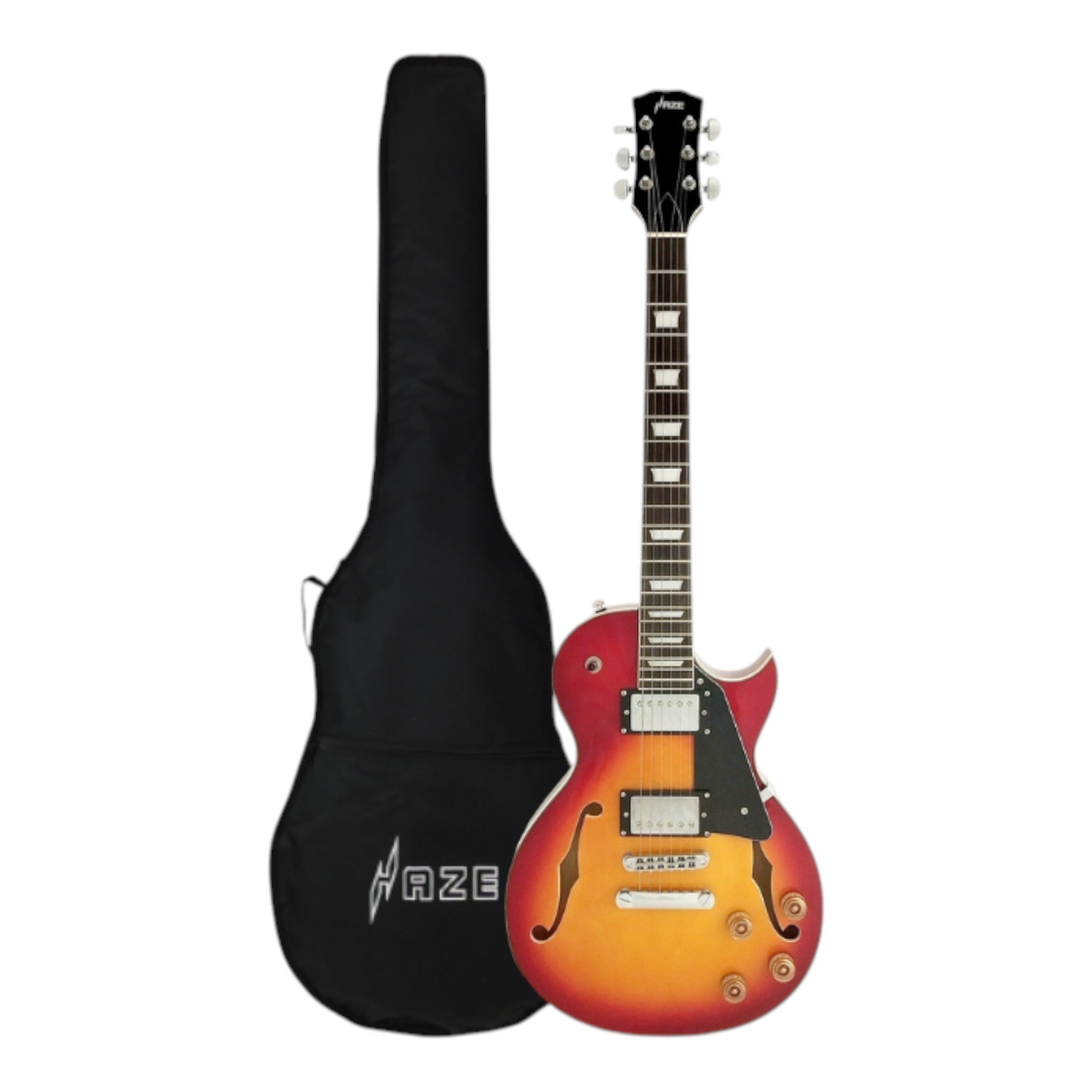 Haze E239CS 'Negroni' Semi-Hollow HH Electric Guitar, Sunburst