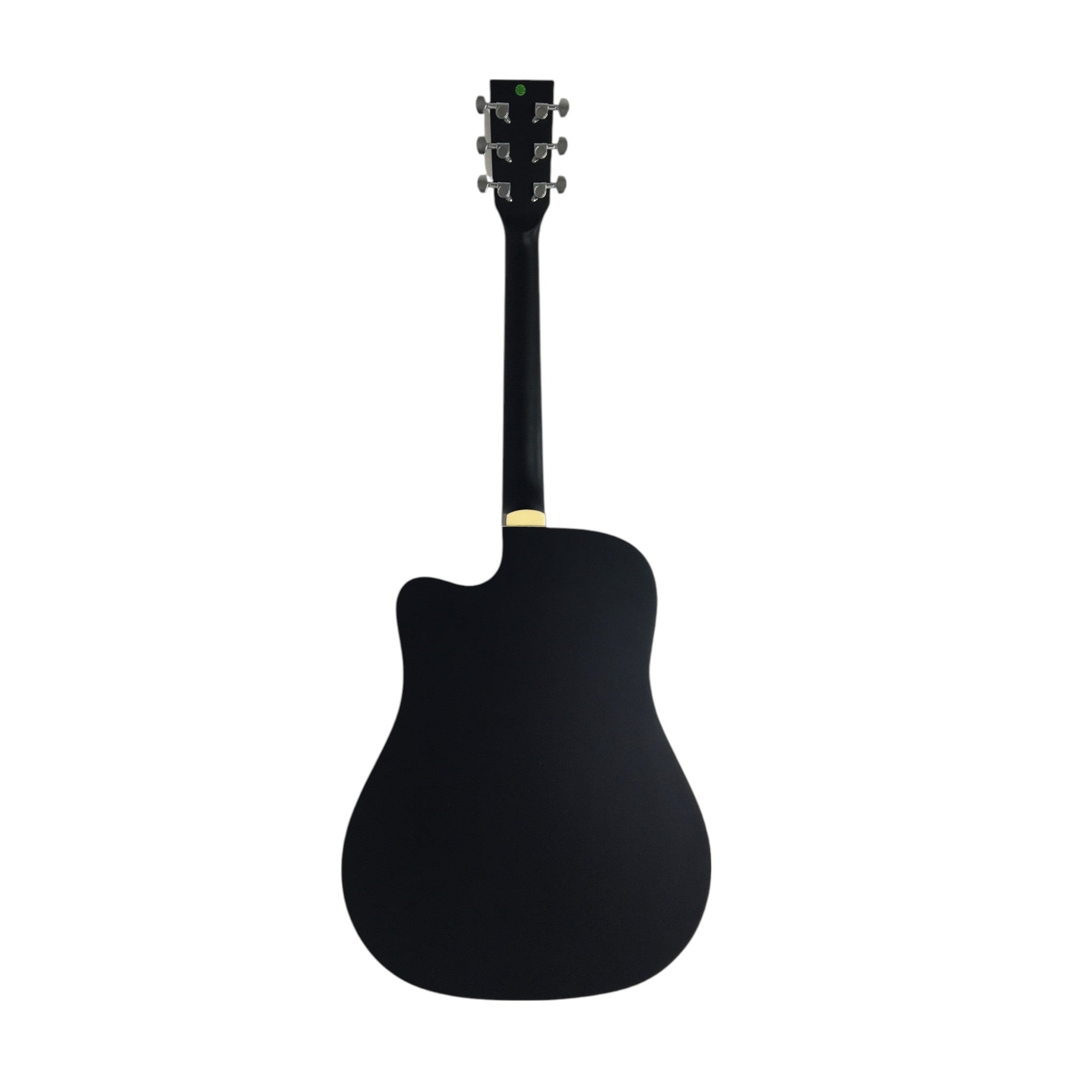 Haze F650CEQMBK Spruce Top Built-In Pickup/Tuner Dreadnought Acoustic Guitar - Black with Accessories and 10W Amp. (Optional)