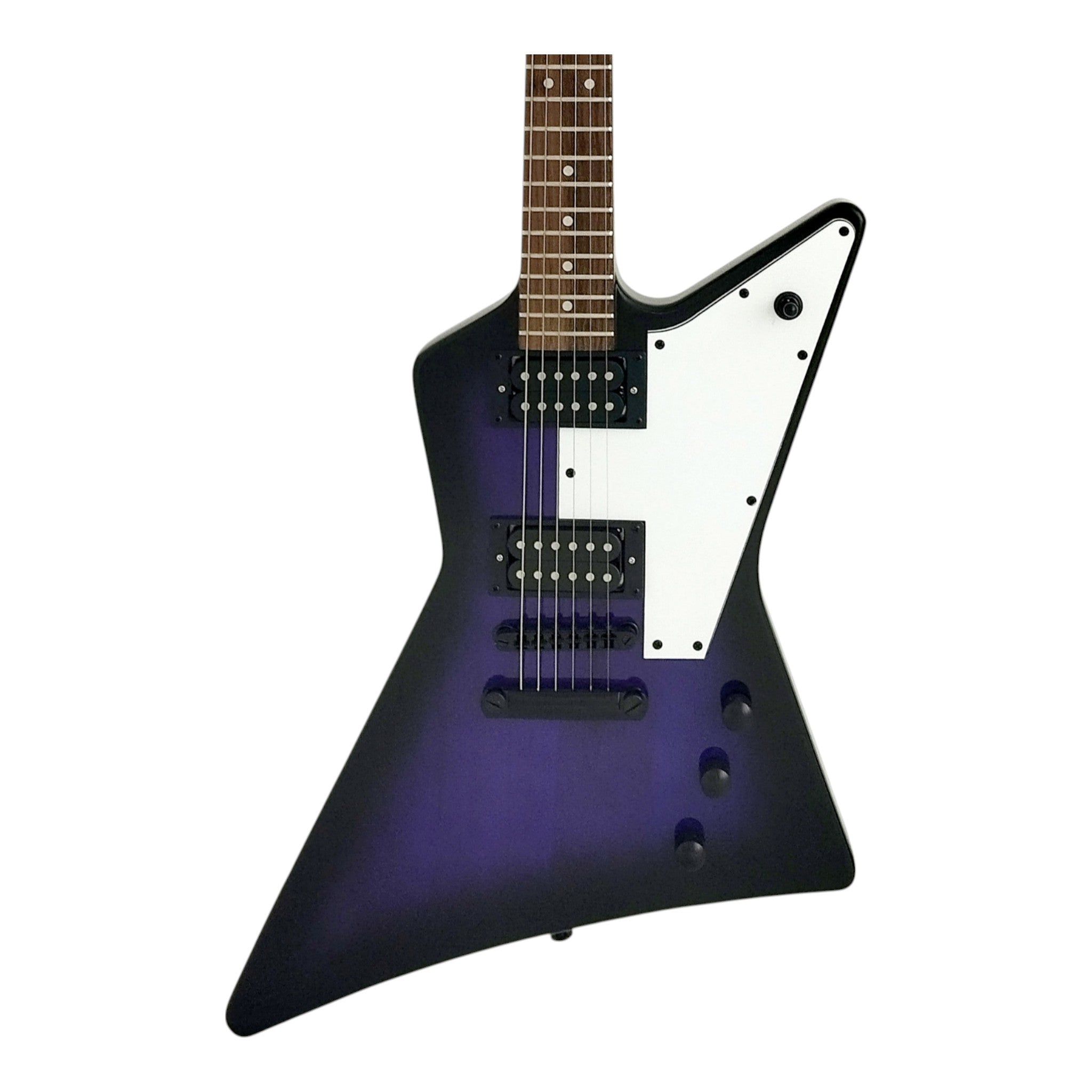 Haze FB1946 Purpleburst Explorer-Style Electric Guitar with Inward Contour