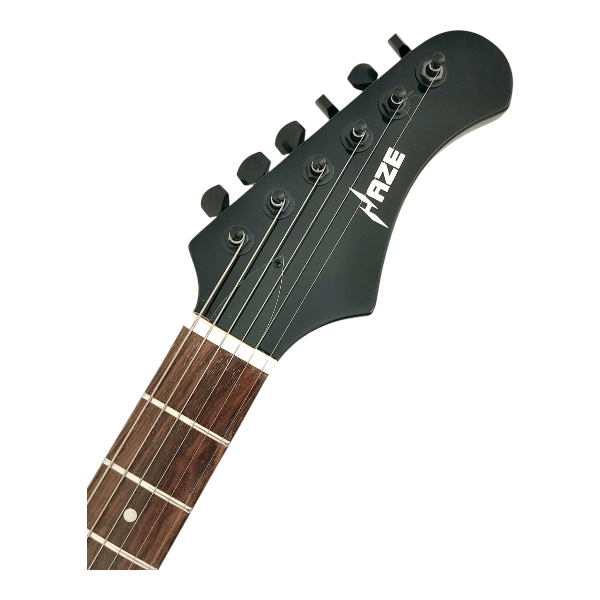 Haze FB1946 Purpleburst Explorer-Style Electric Guitar with Inward Contour