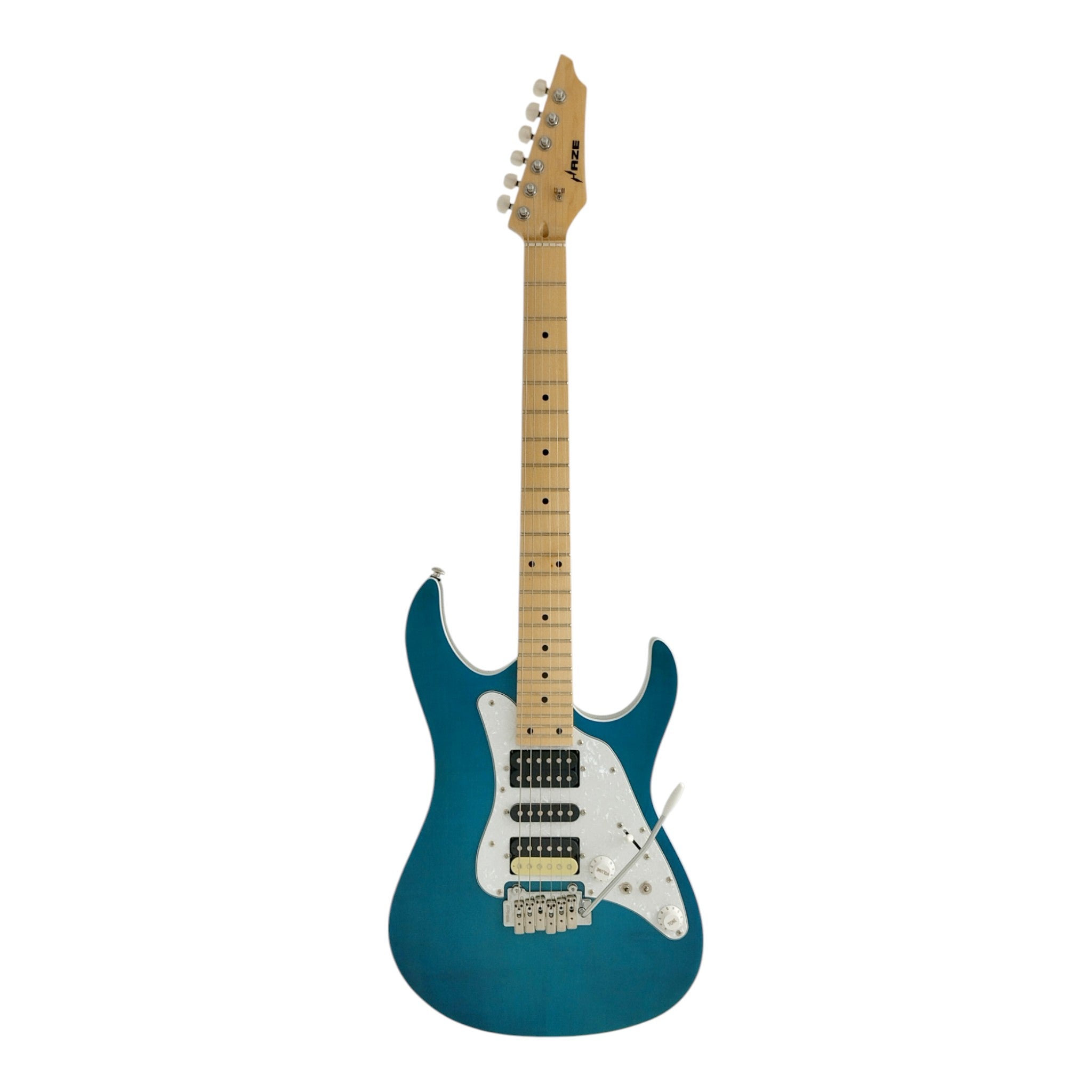 Haze FORRESTANGEL Teal Blue Electric Guitar with Floating Wilkinson Tremolo, Locking Tuners and Coil Tap