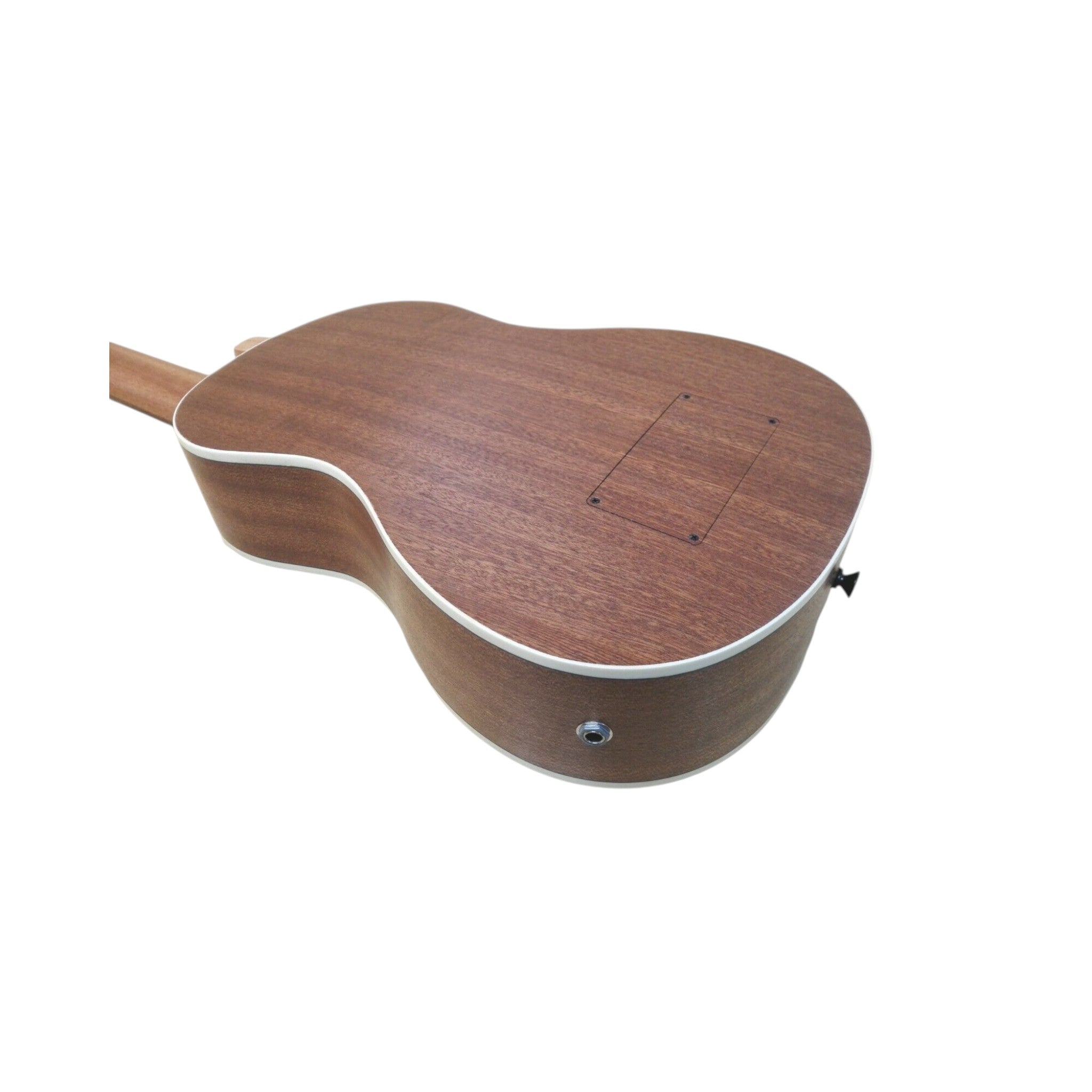Haze Mahogany Body Walnut Fingerboard Built-in Pickups/EQ Bass Ukulele - Natural HAUB30EQ + Stand