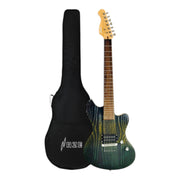 Haze HCOL19 Deep Forest Green/Yellow 7-String Electric Guitar