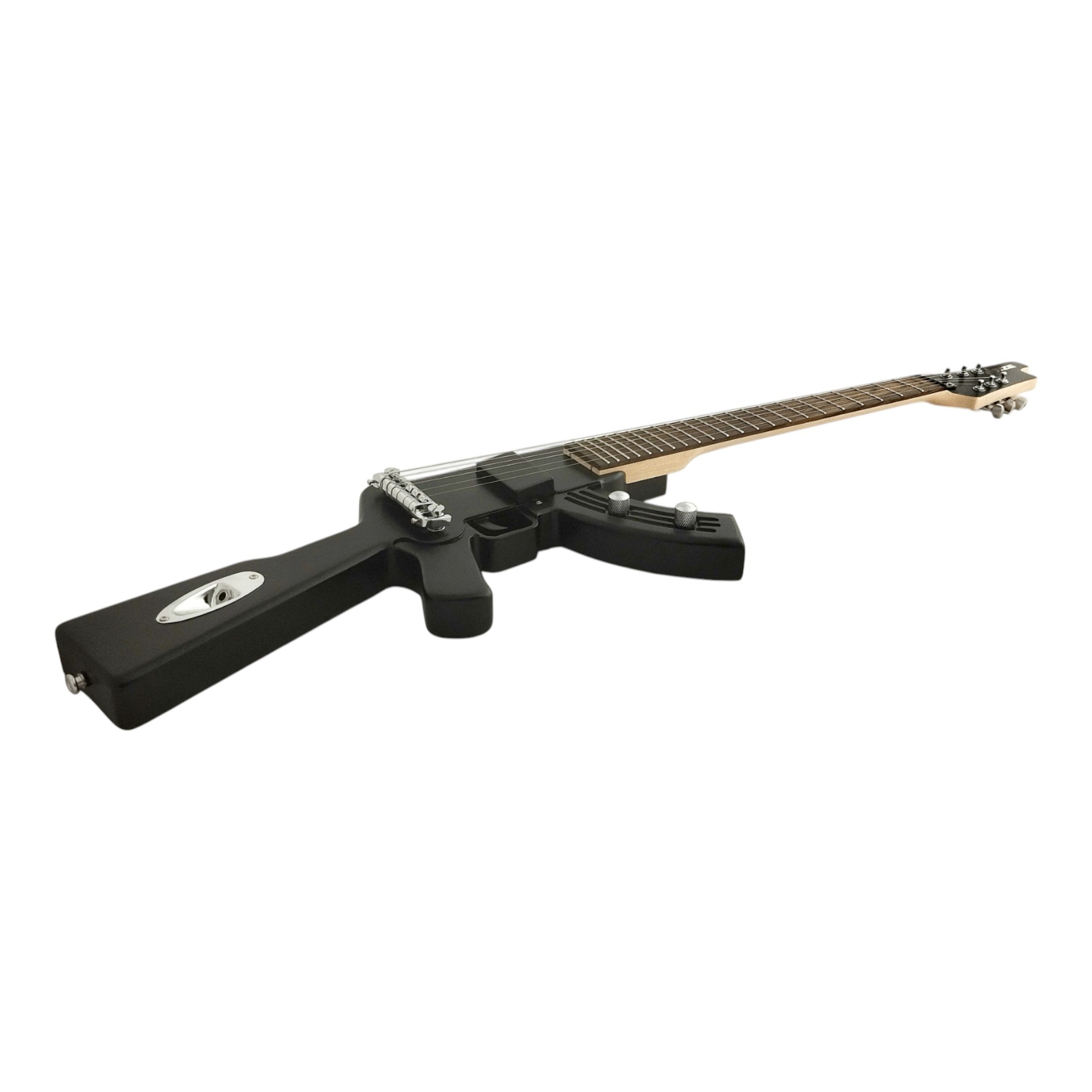 Haze HDE500 Electric Guitar – AK47 Style with LED Lights (Black