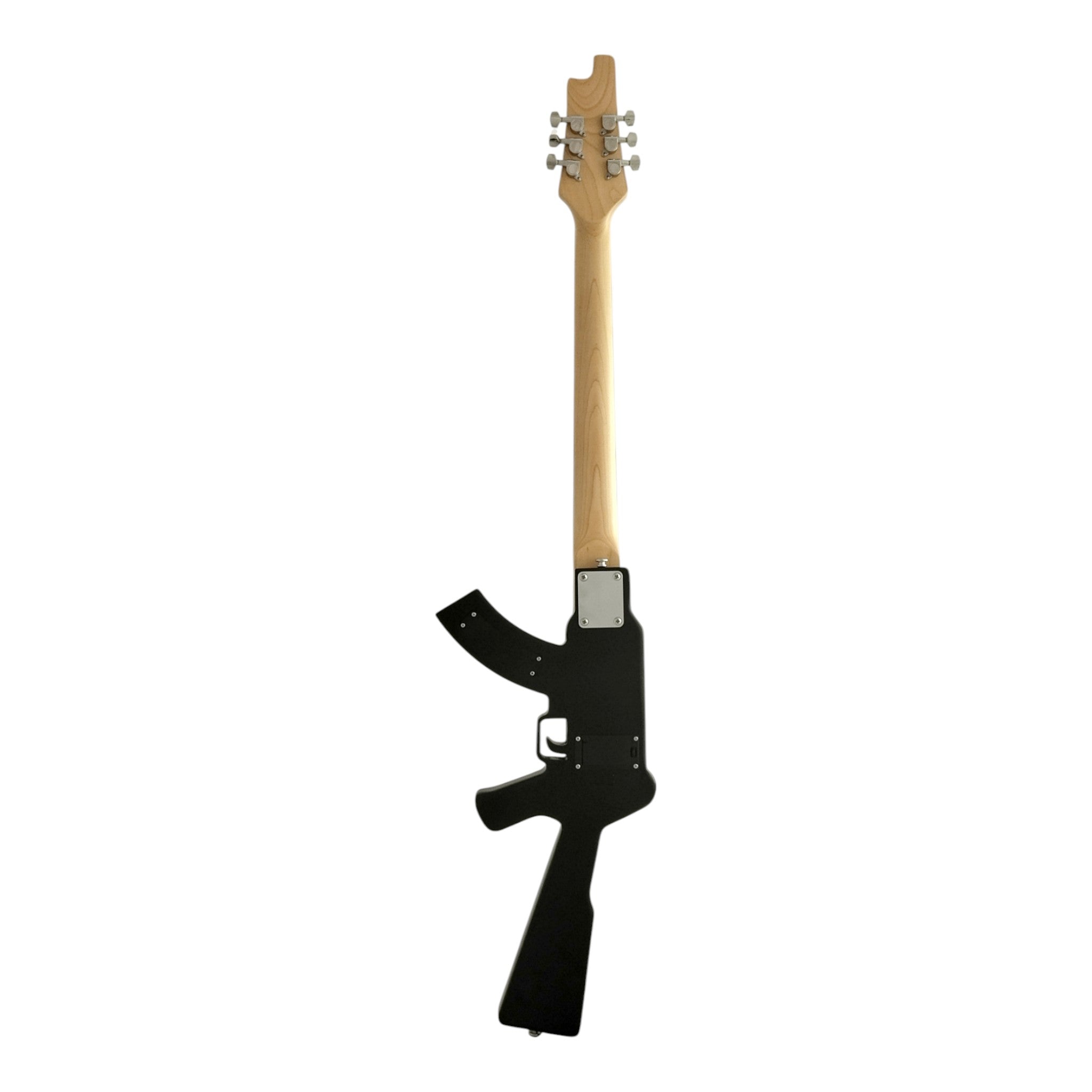 Haze HDE500 Black AK47-Shaped Electric Guitar with LEDs