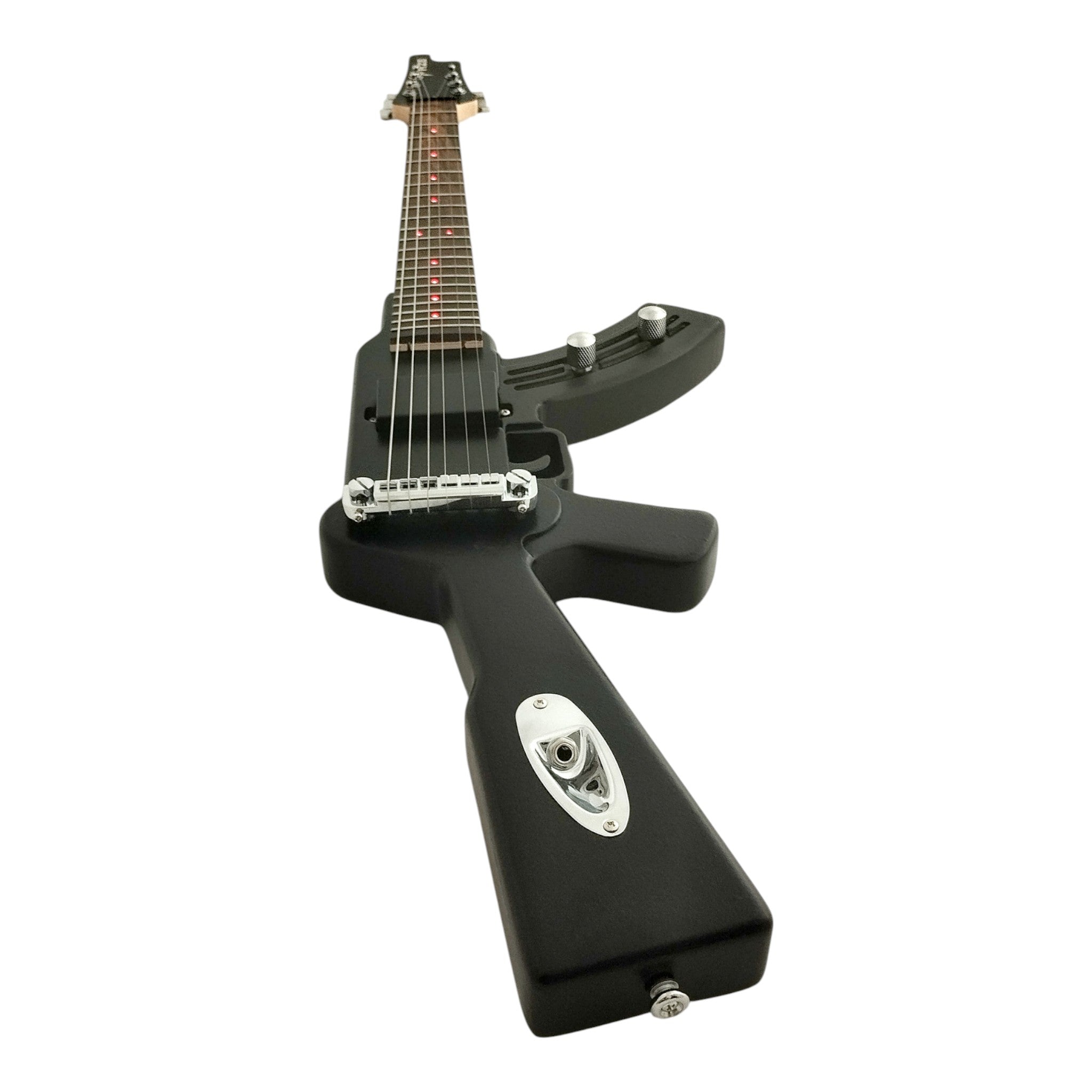 Haze HDE500 Electric Guitar – AK47 Style with LED Lights (Black