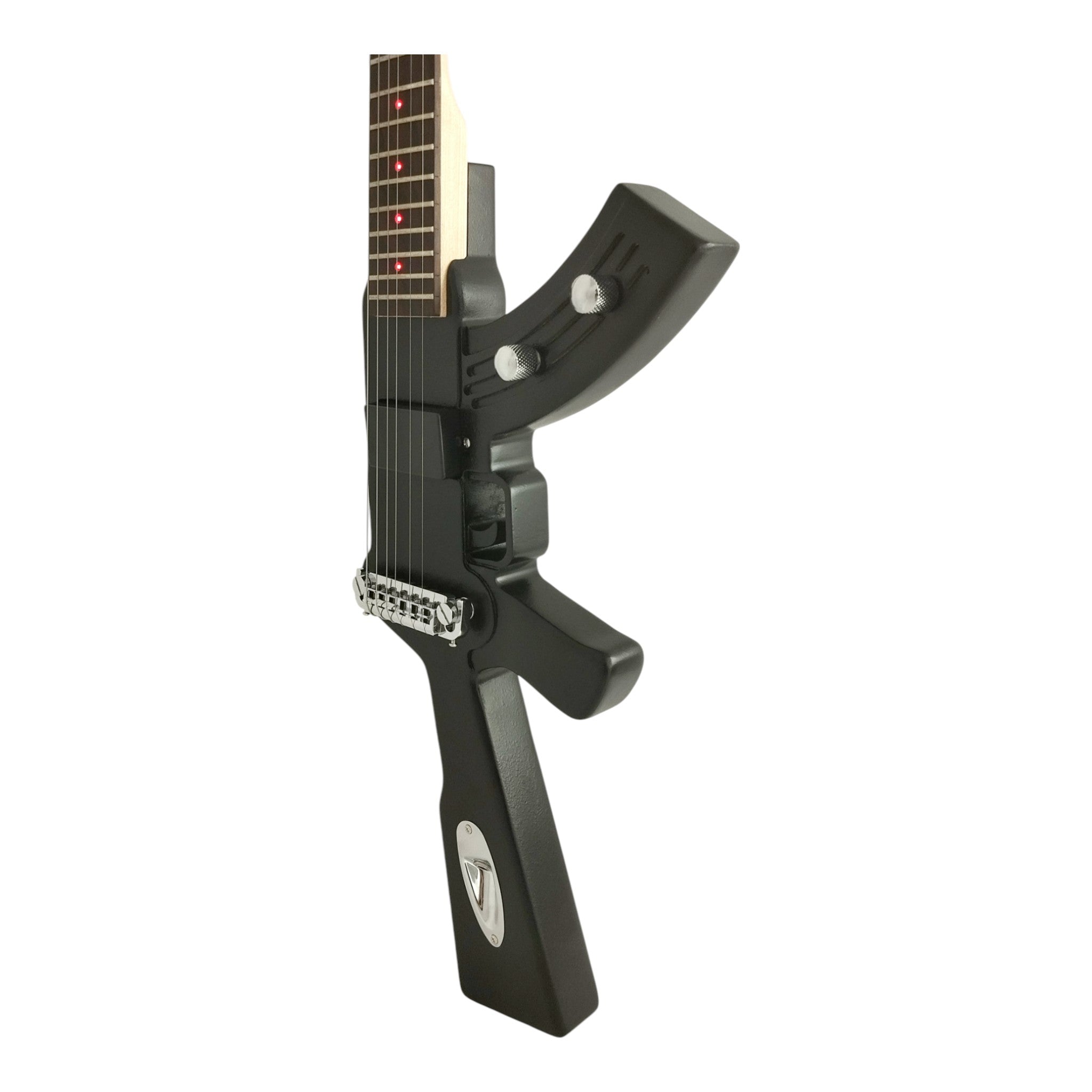 Haze HDE500 Black AK47-Shaped Electric Guitar with LEDs – Haze