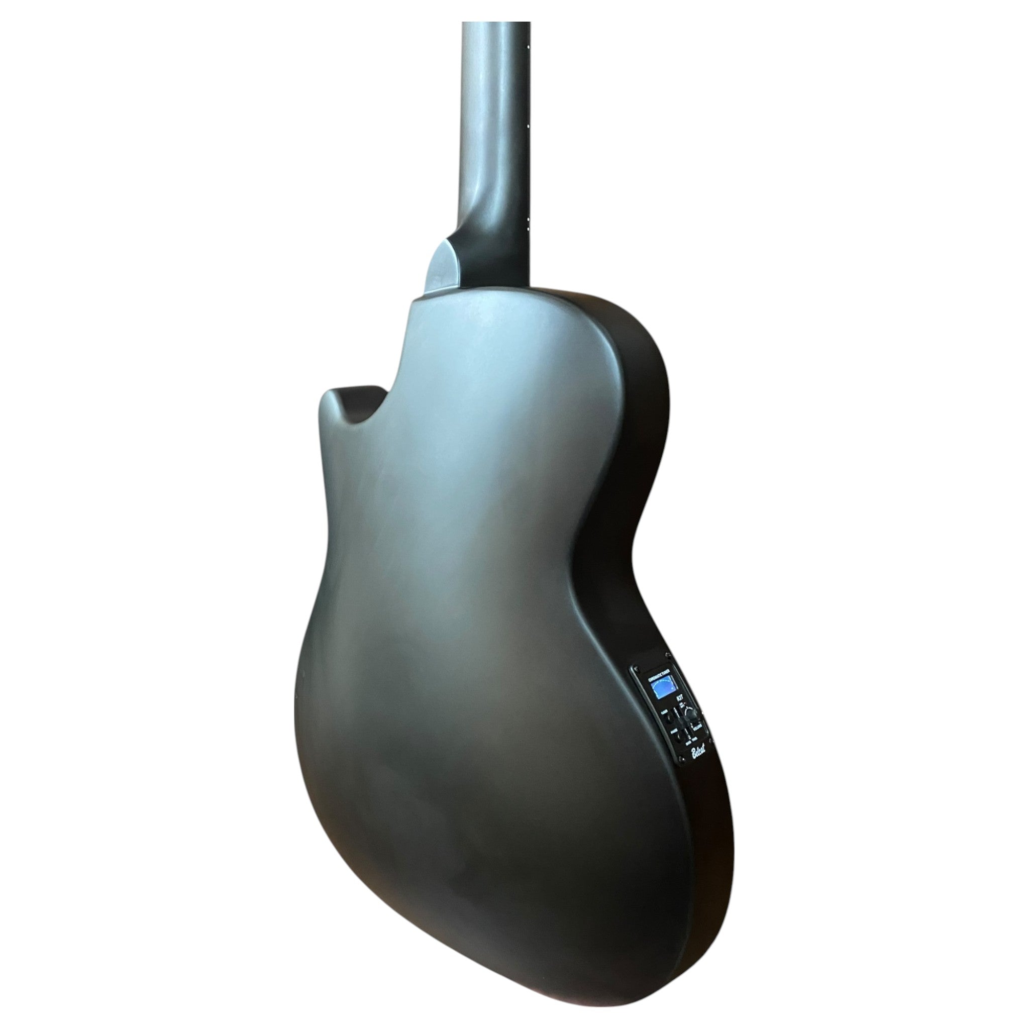 Haze 38" Roundback Traveller Acoustic Guitar w/ Built-In Belcat EQ & Tuner in Natural - HSDP836CEQGC