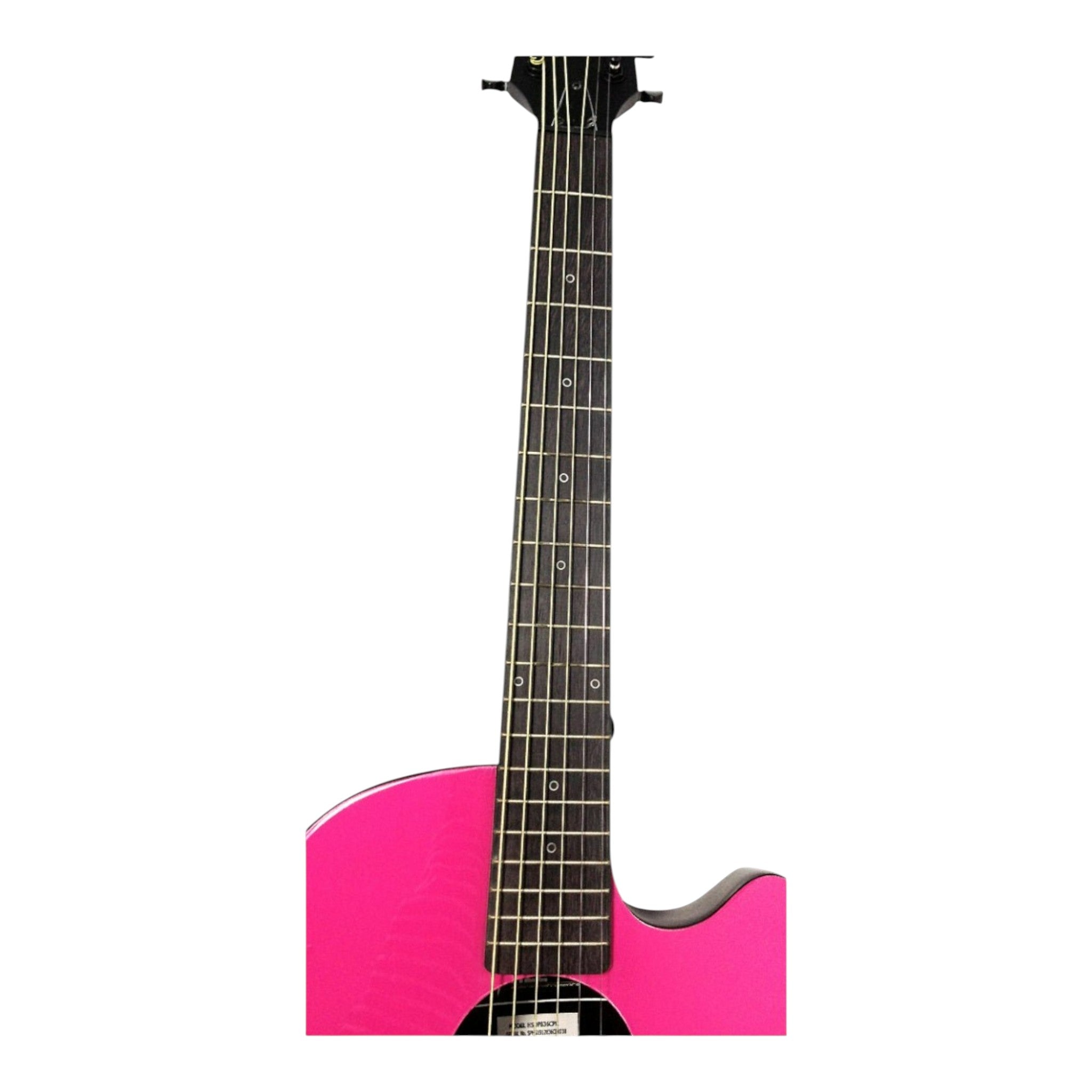 Haze HSDP836CPK 38" Roundback Traveller Acoustic Guitar - Pink