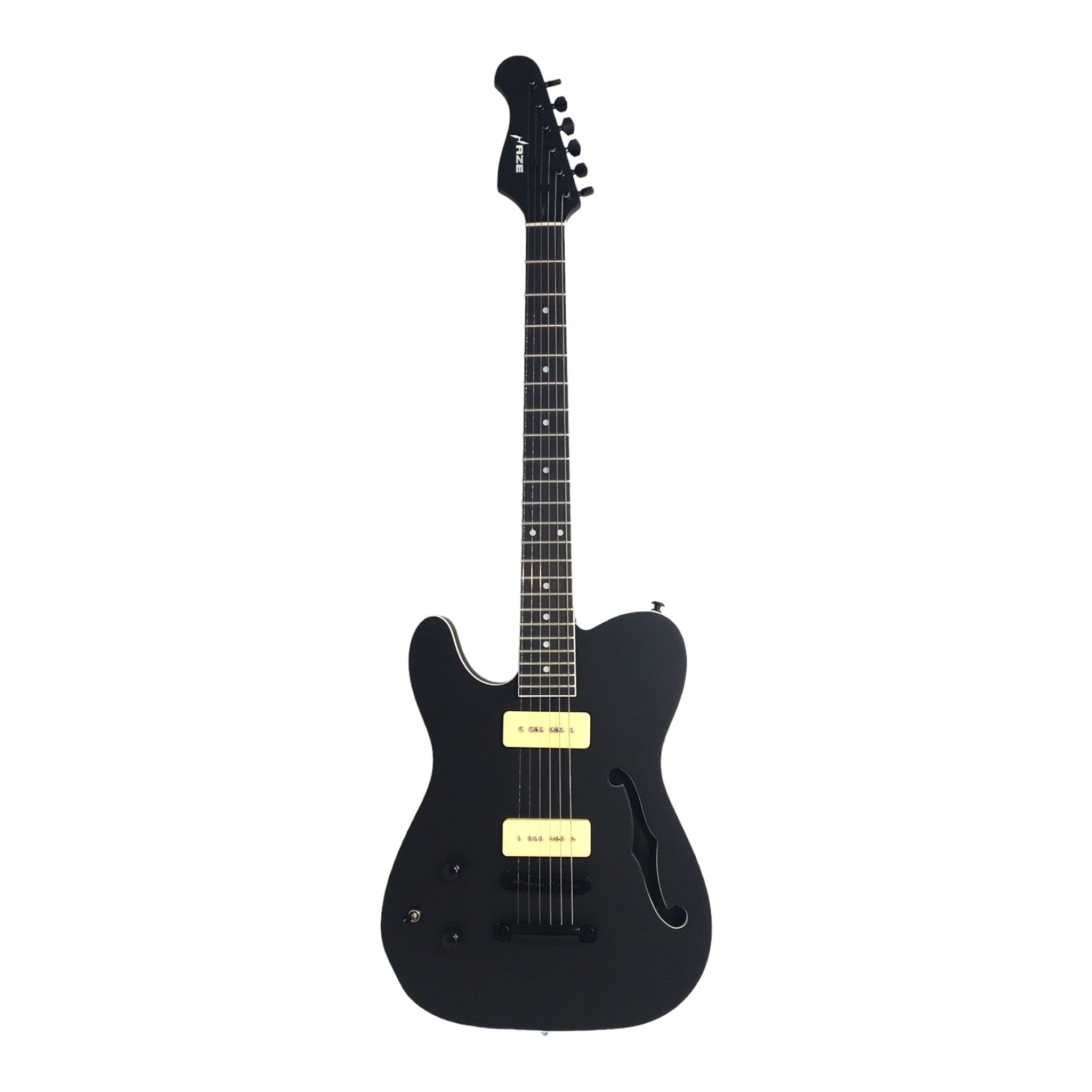 Haze HSE501 Black Left-Handed Electric Guitar with P90 Style Pickups
