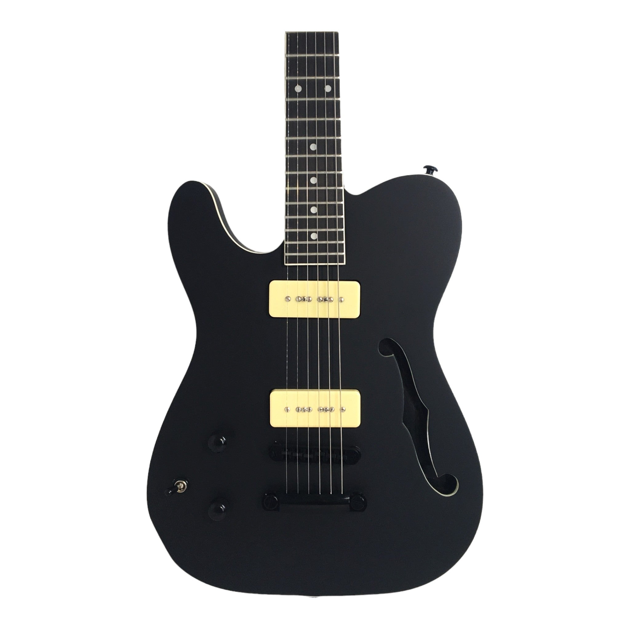 Haze HSE501 Black Left-Handed Electric Guitar with P90 Style Pickups