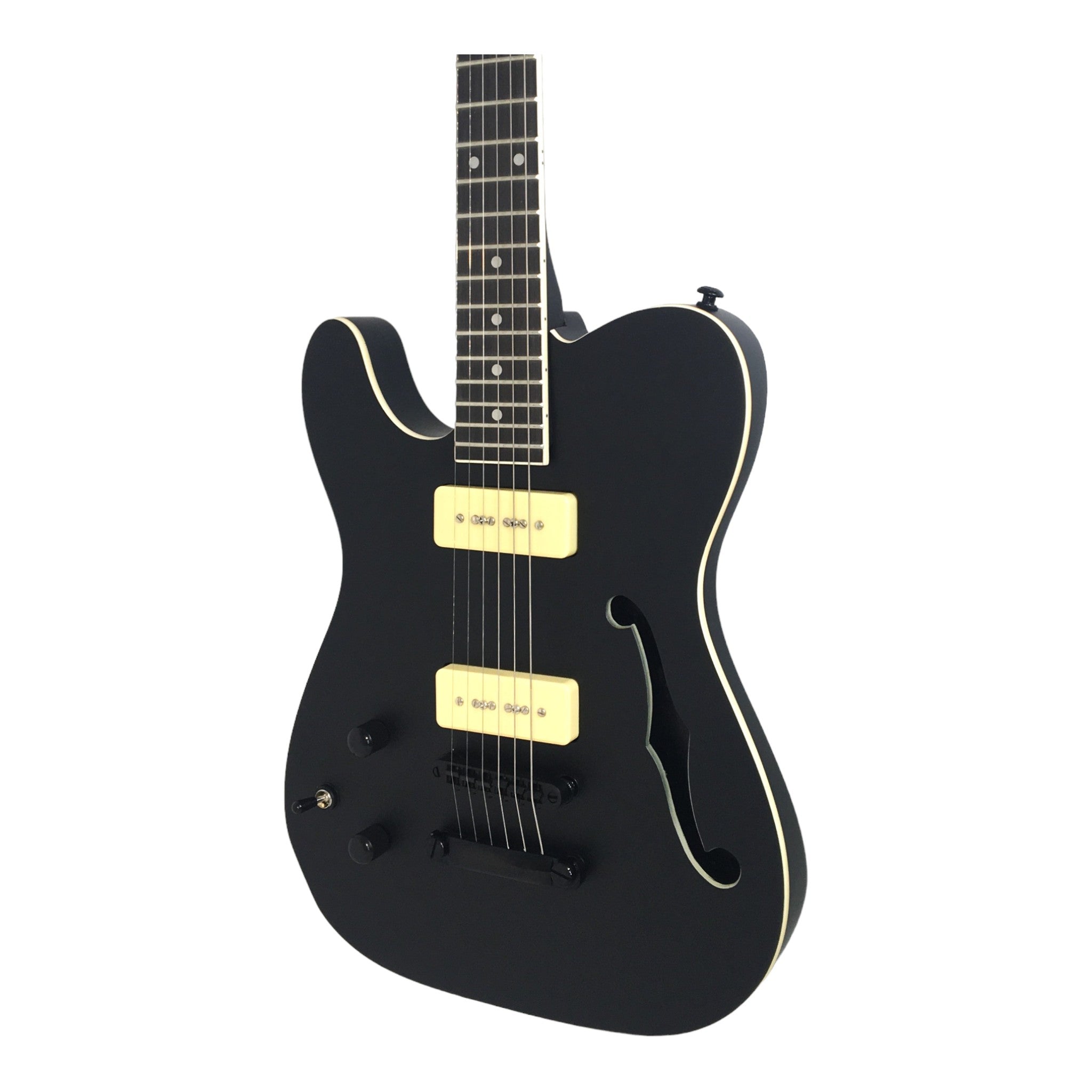 Haze HSE501 Black Left-Handed Electric Guitar with P90 Style Pickups