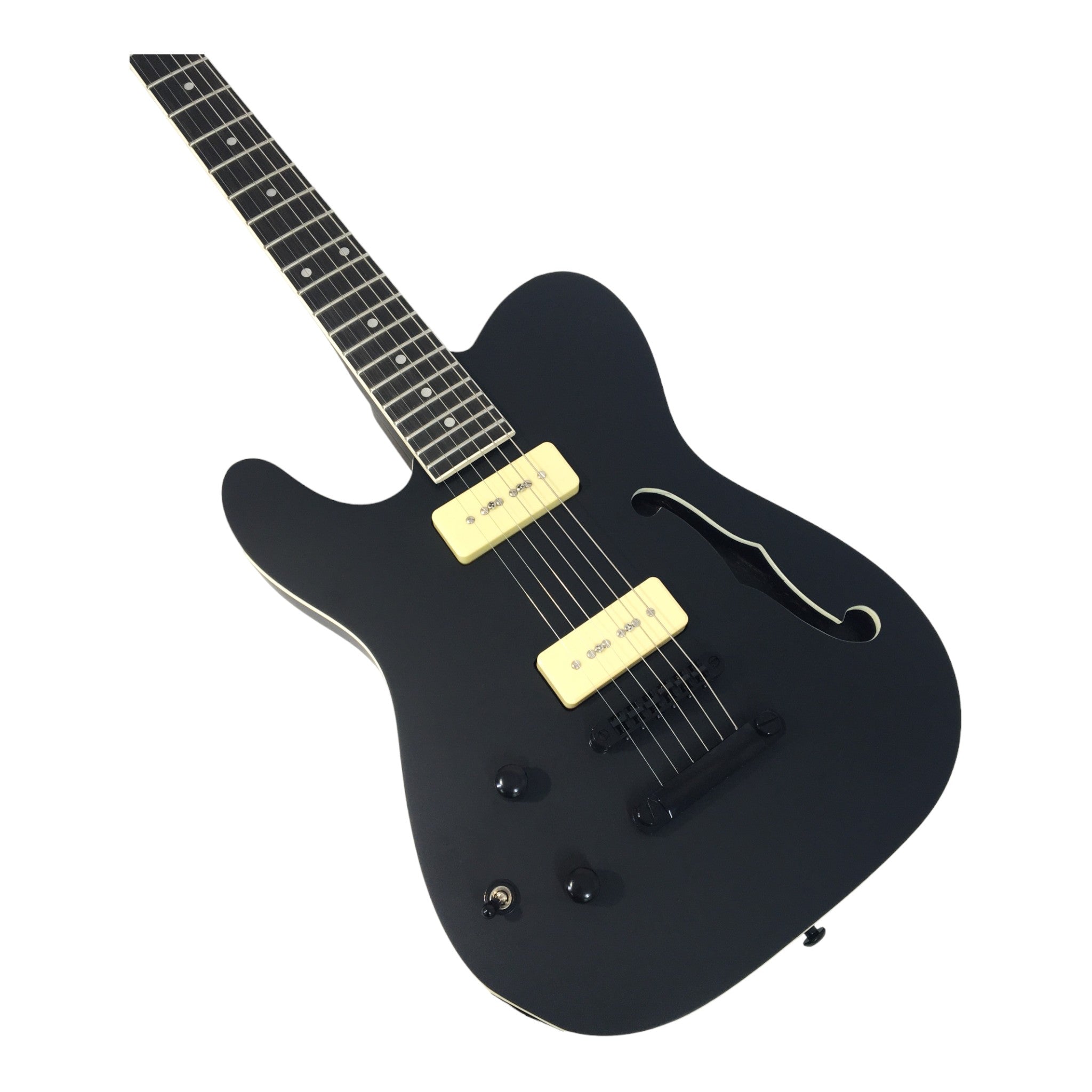 Haze HSE501 Black Left-Handed Electric Guitar with P90 Style Pickups