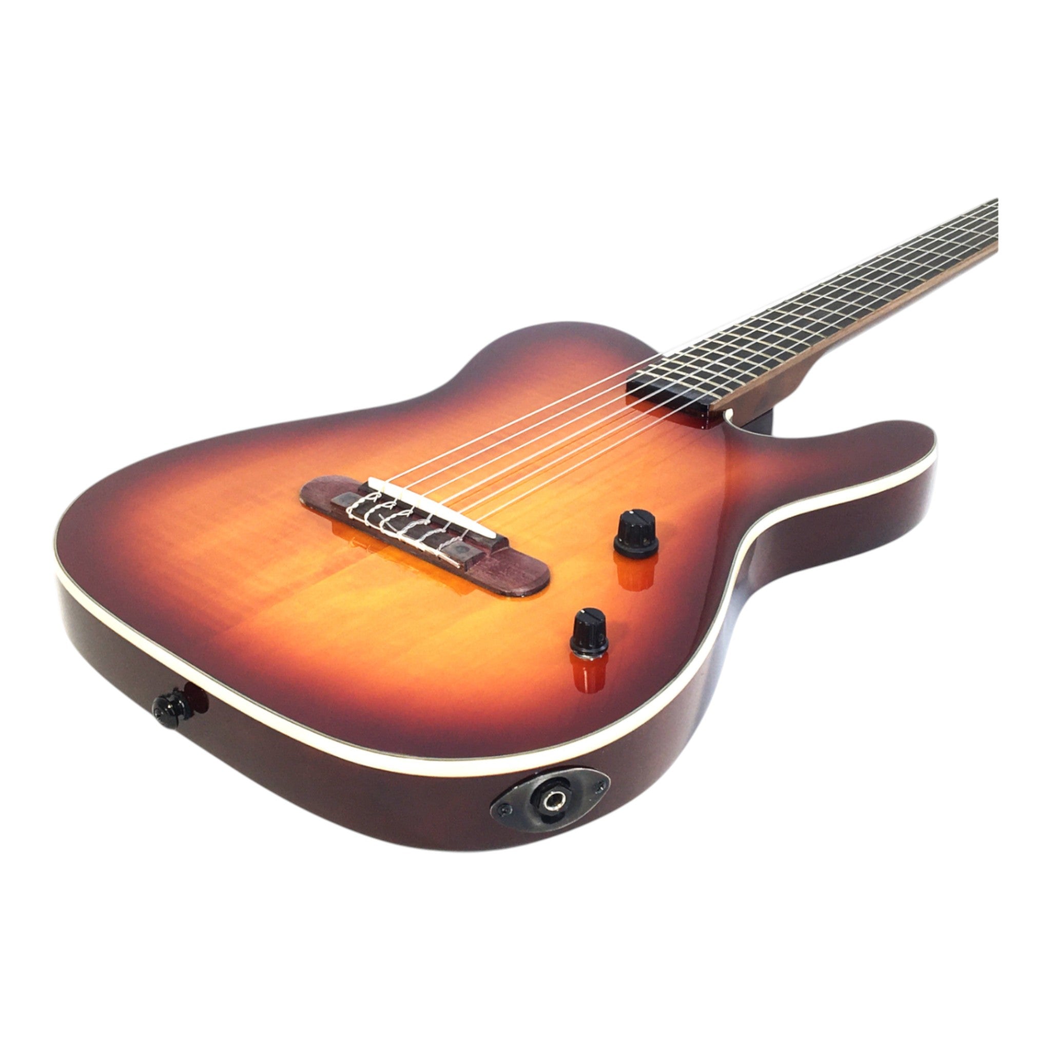 Haze MRC601 'Seraph' Sunburst Nylon String Classical-Electric Guitar with Piezo Pickups