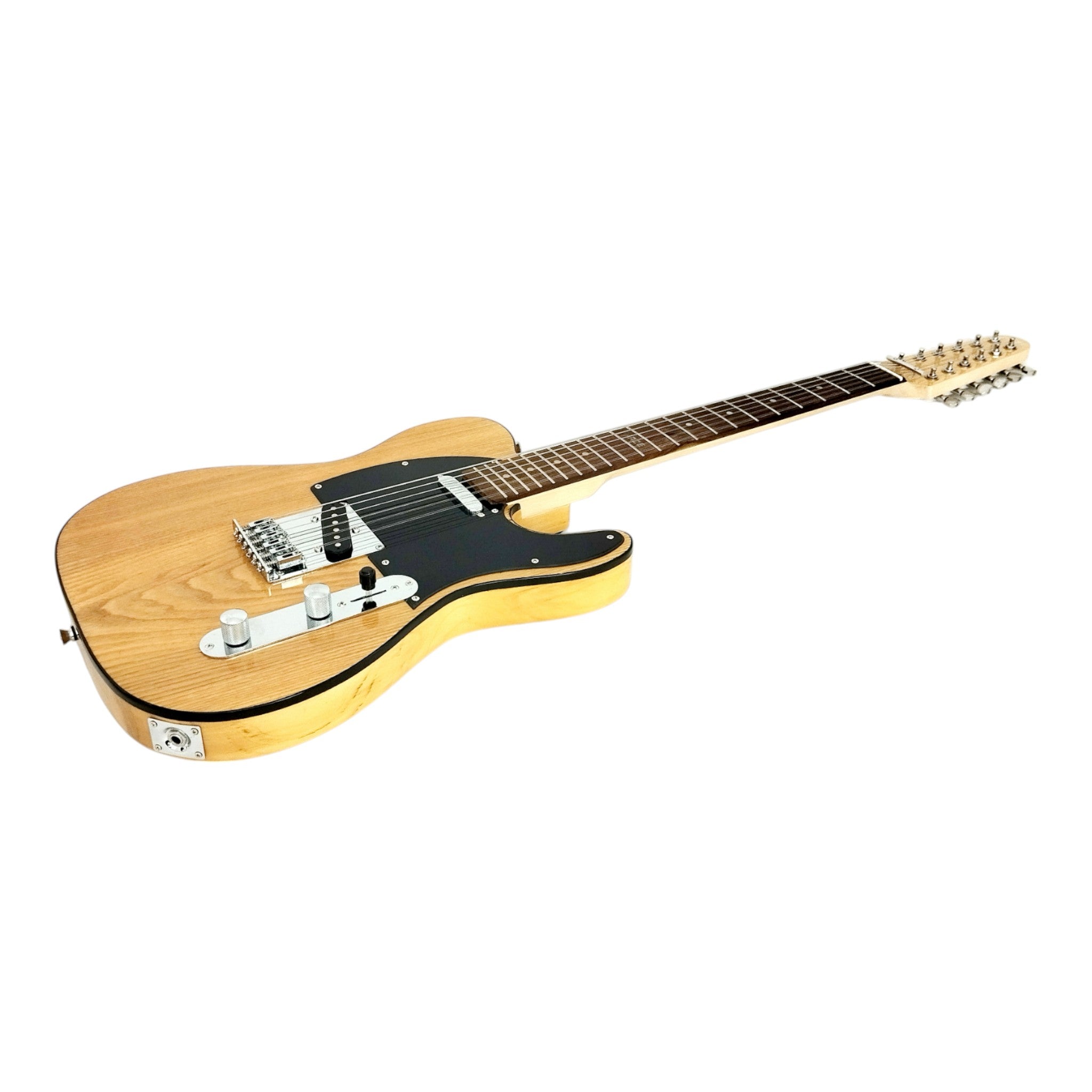 Haze HSTL100 Natural 12-String Electric Guitar with Ash Burl Top