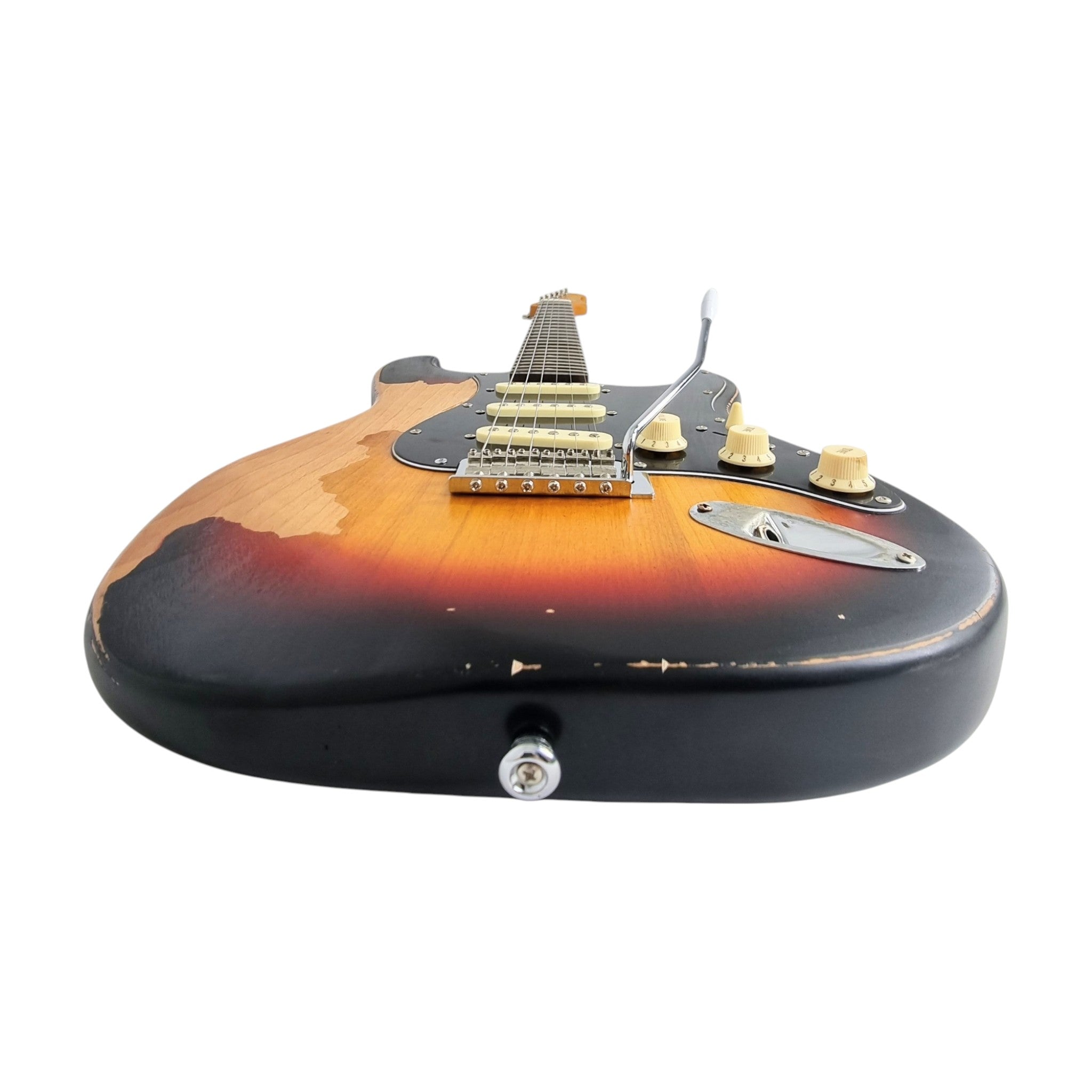 Haze HSVT Vintageburst Relic Electric Guitar with Single Coils and Whammy