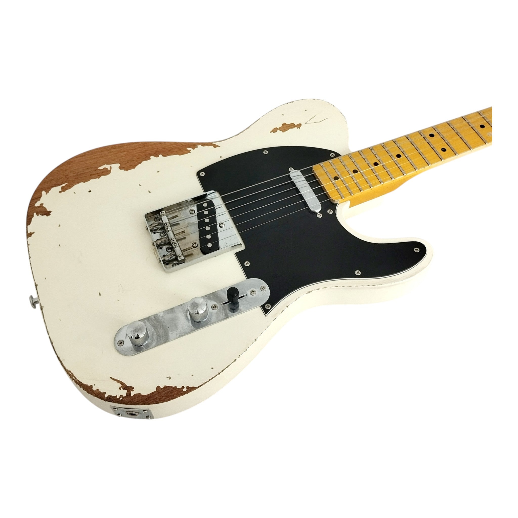 Haze HSVT White Relic Electric Guitar with Single Coils