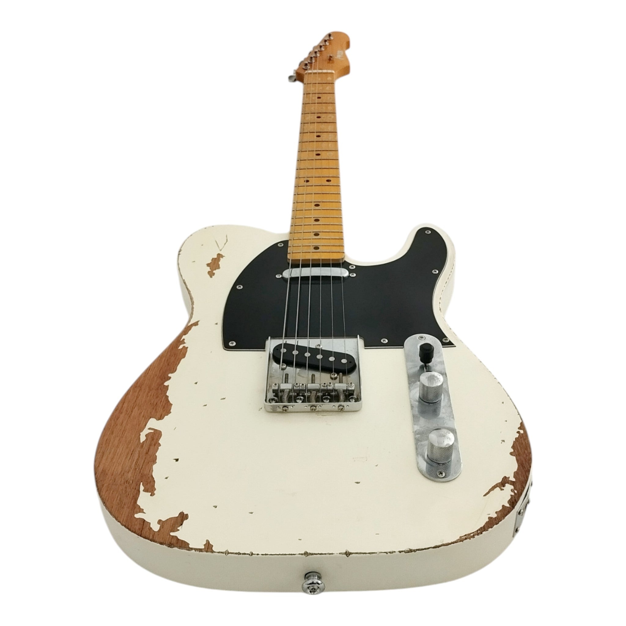 Haze HSVT White Relic Electric Guitar with Single Coils