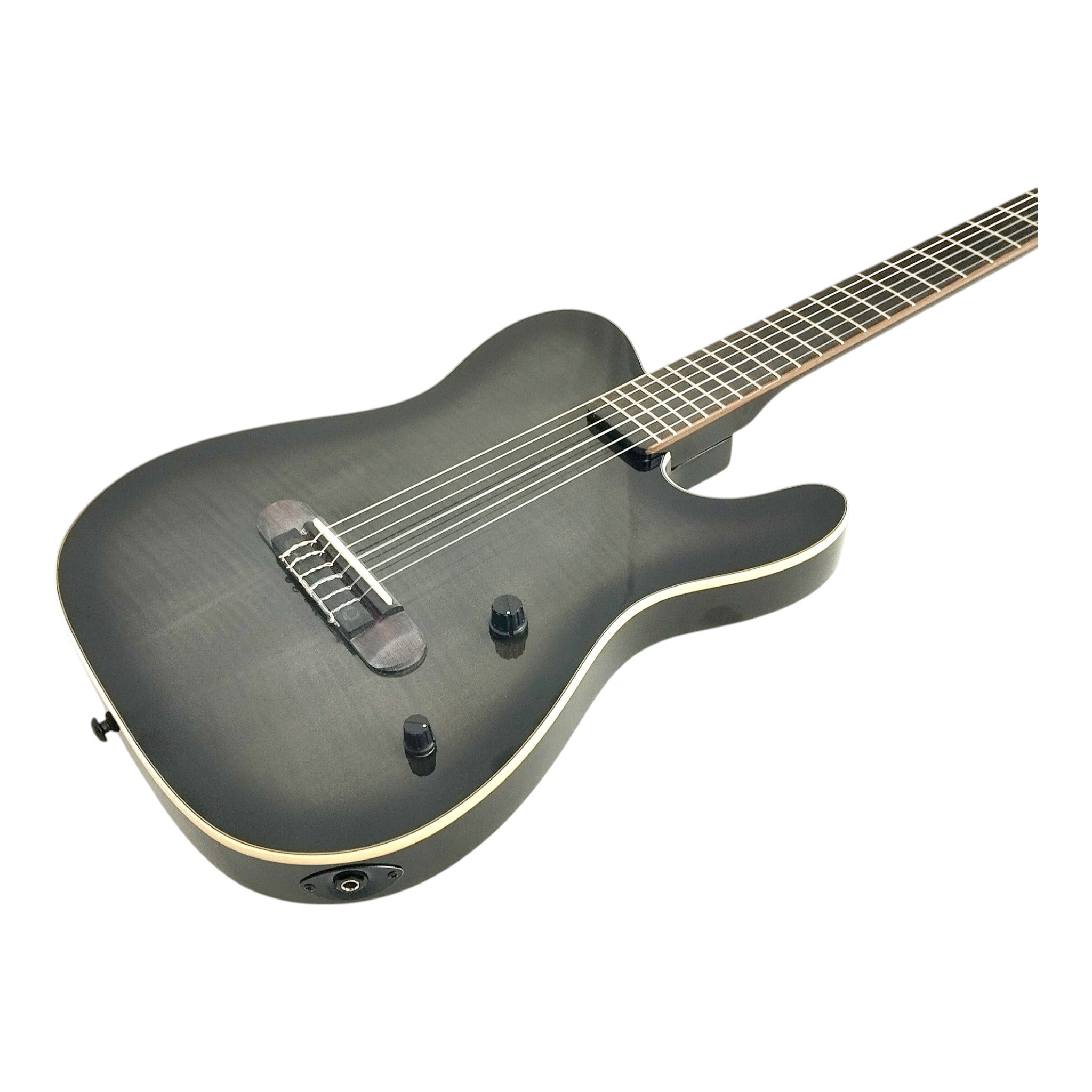 Haze MRC601 Blackburst Nylon String Classical-Electric Guitar with Piezo Pickup